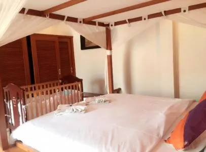 Bed in VIP Chain Resort Pool Villa