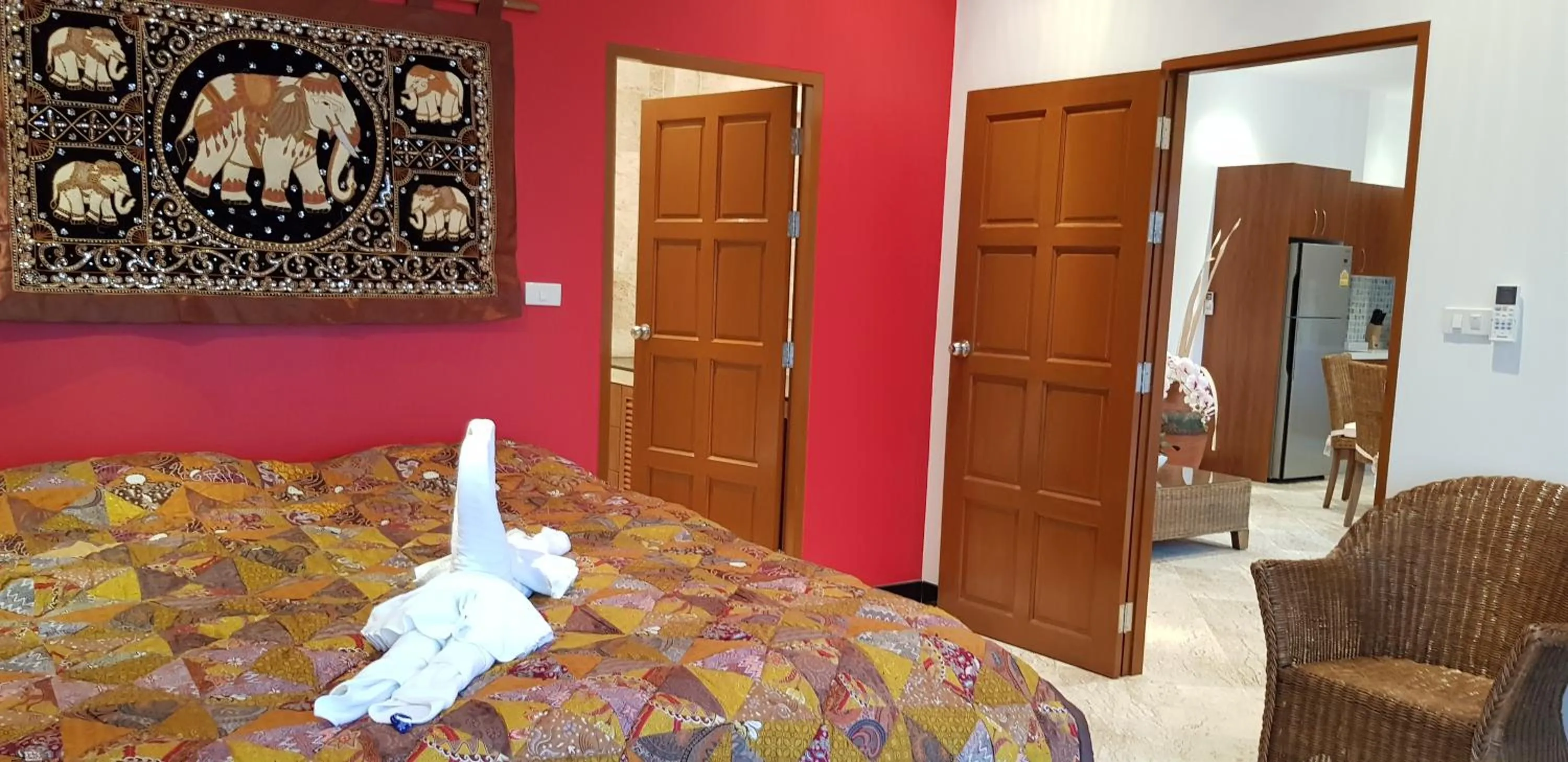 Bed in VIP Chain Resort Pool Villa