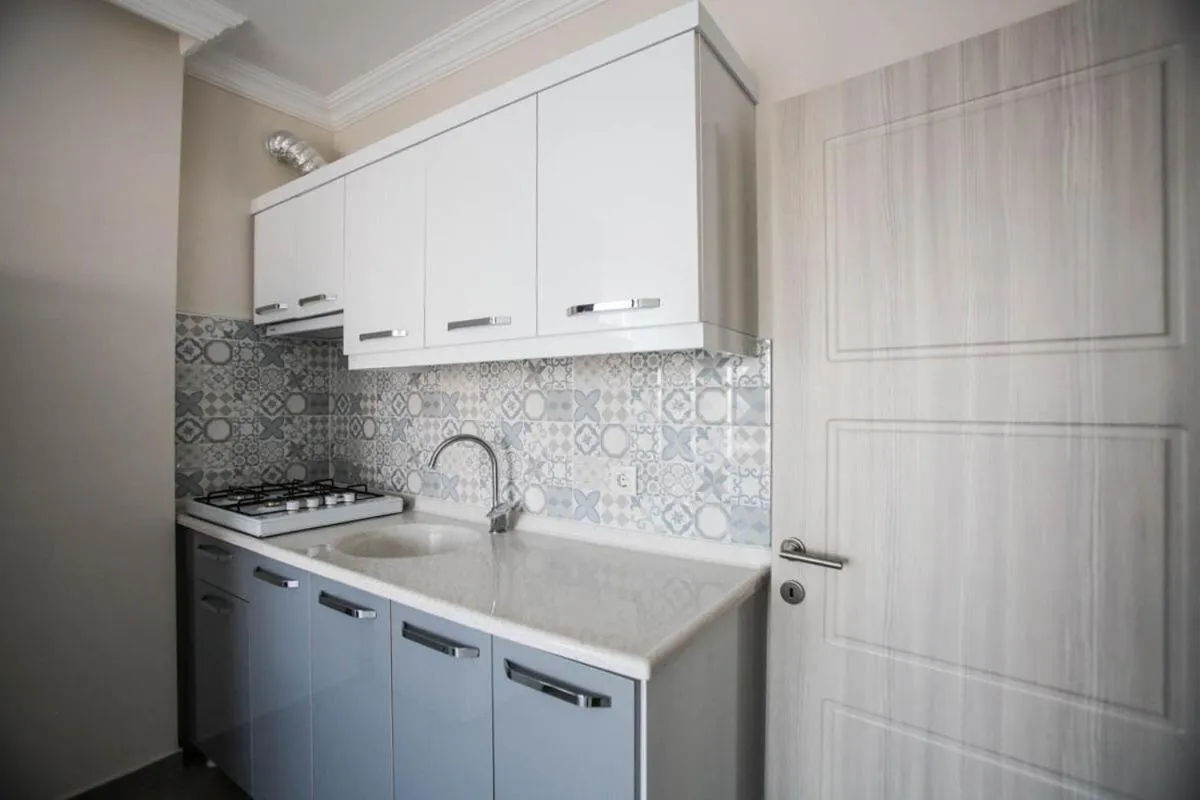 Kitchen or kitchenette in Lebedos Apart Hotel 1