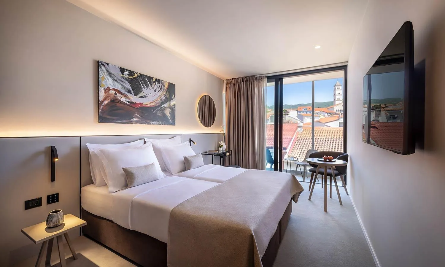 Bed in Aminess Younique Narrivi Hotel