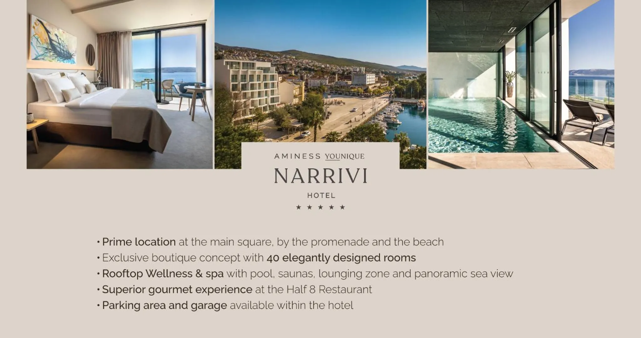 Property building in Aminess Younique Narrivi Hotel