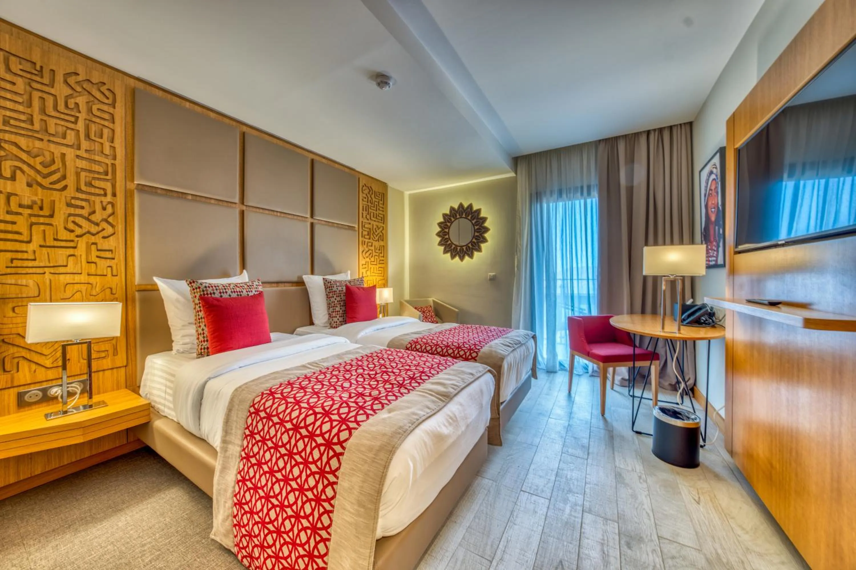 View (from property/room), Bed in Azalaï Hôtel Dakar