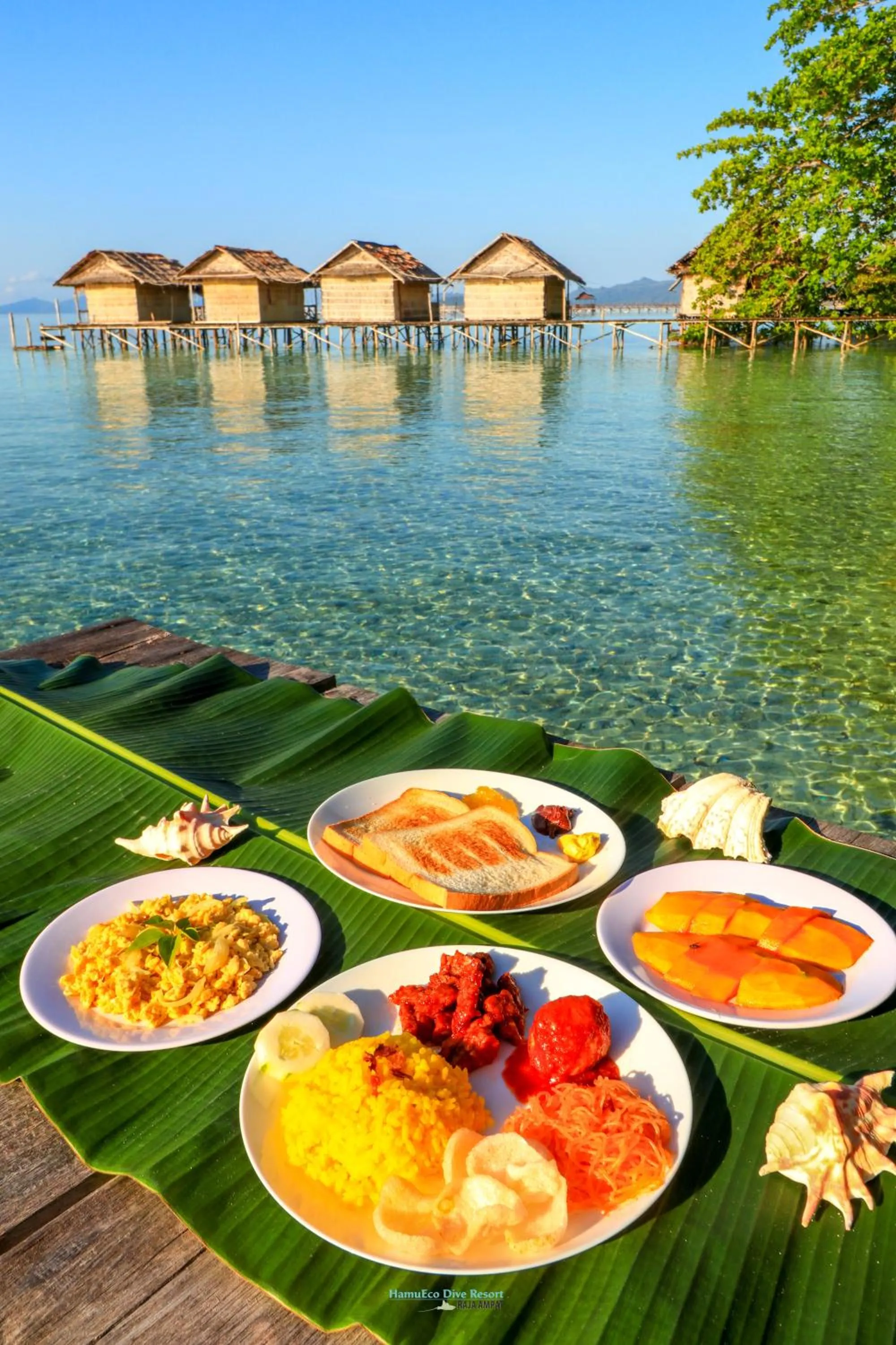 Breakfast in Hamueco Dive Resort Raja Ampat