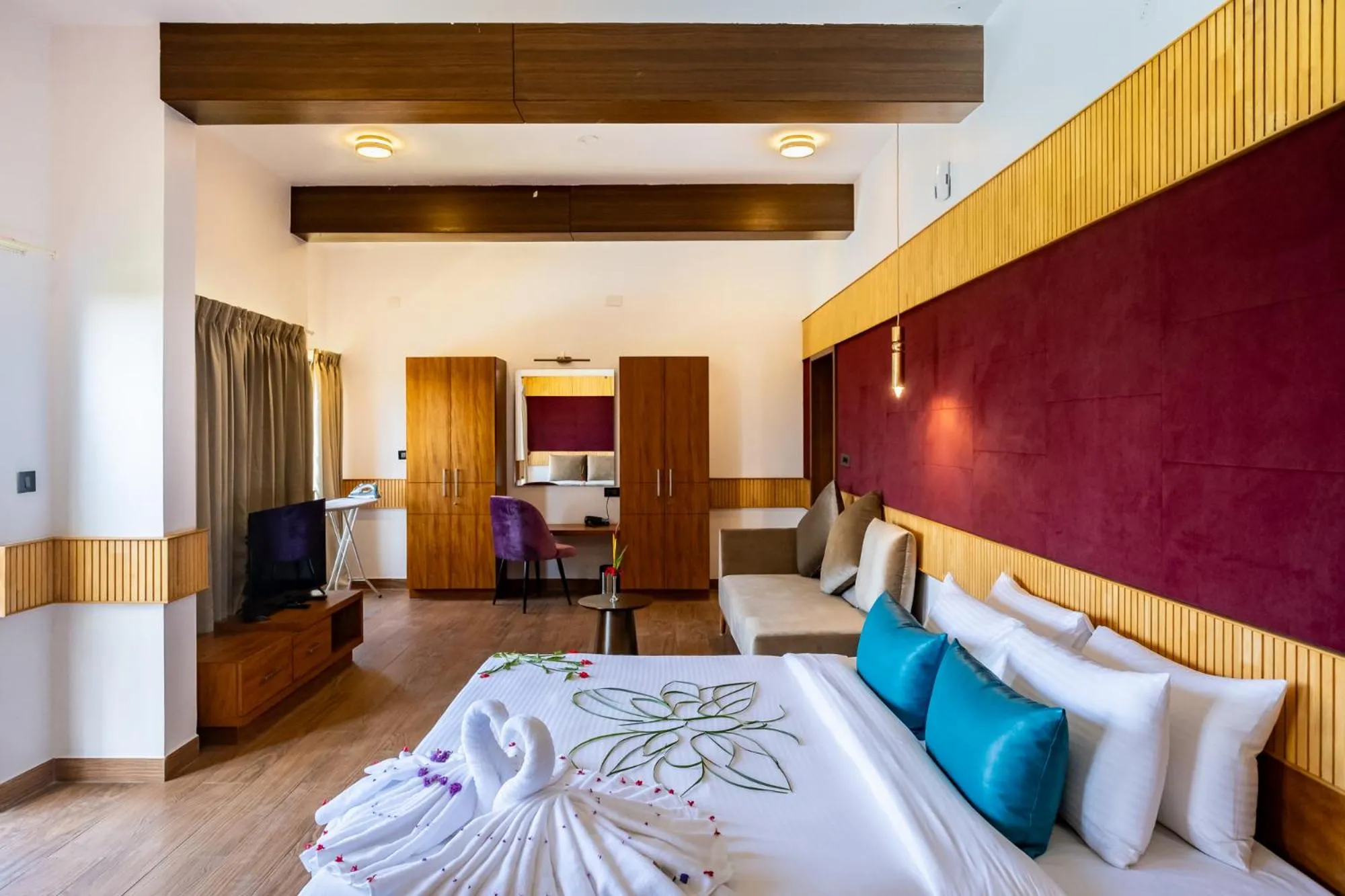 TV and multimedia, Bed in Sportico Resort Bangalore