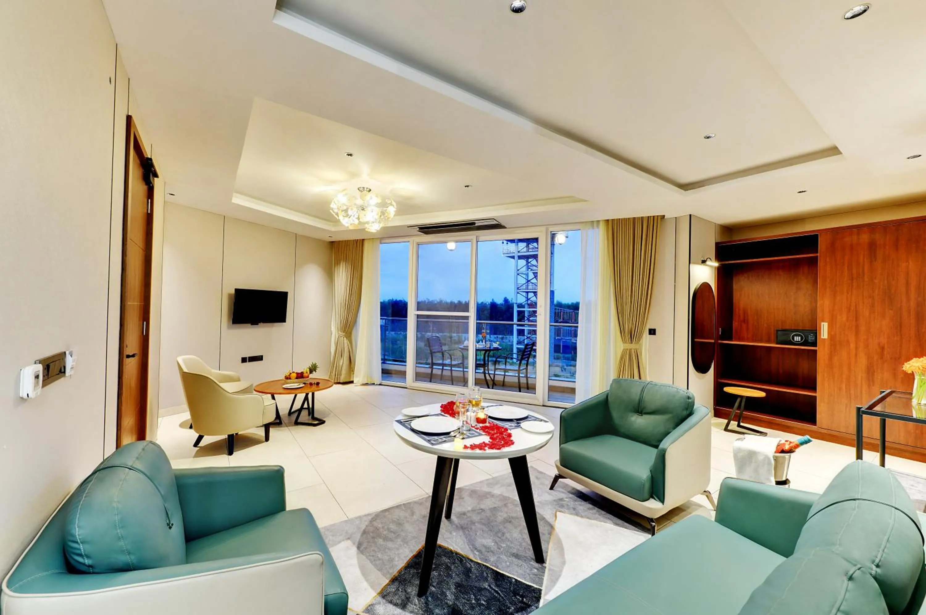 Living room in Sportico Resort Bangalore