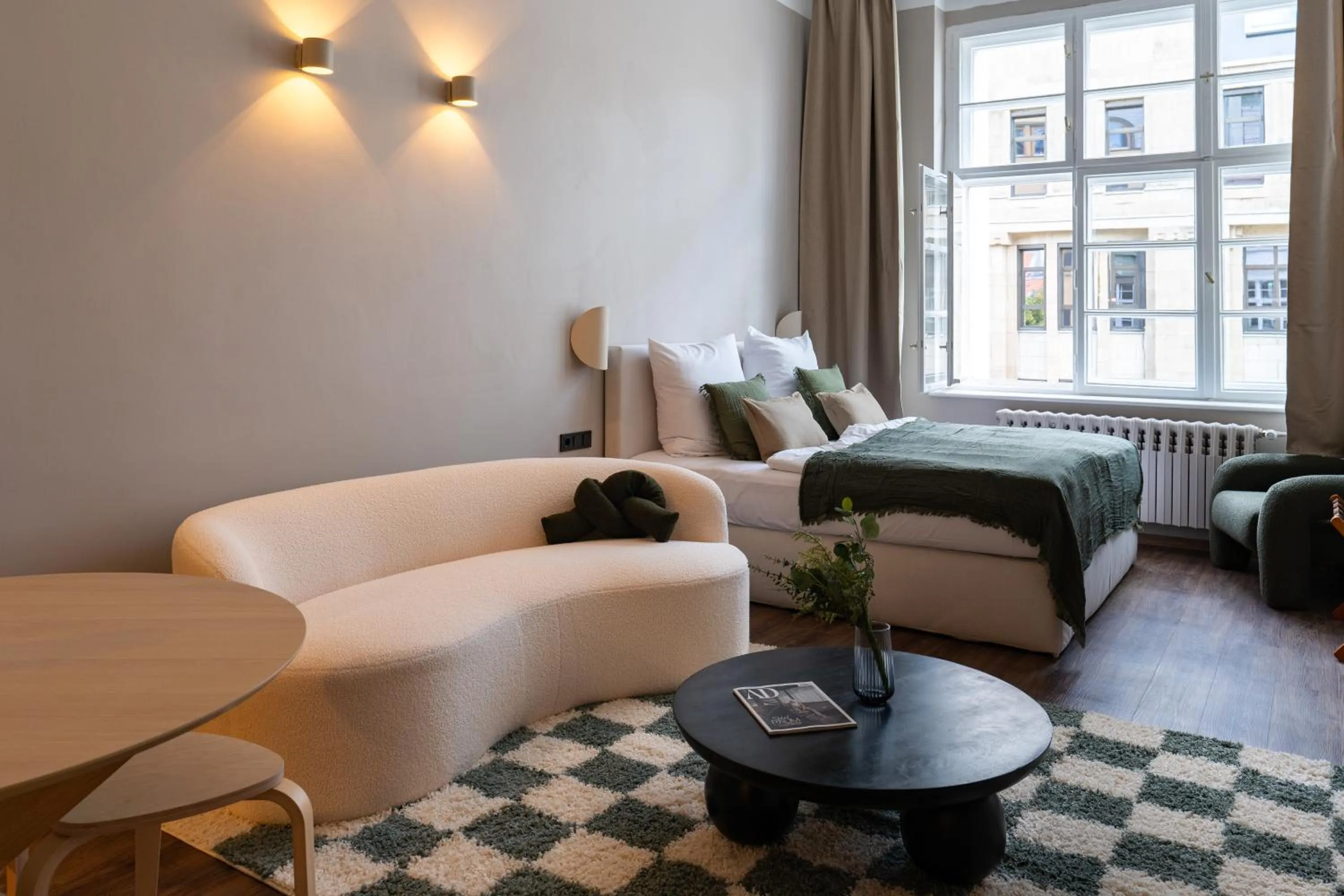 Photo of the whole room, Bed in The Charming by Curt Suites