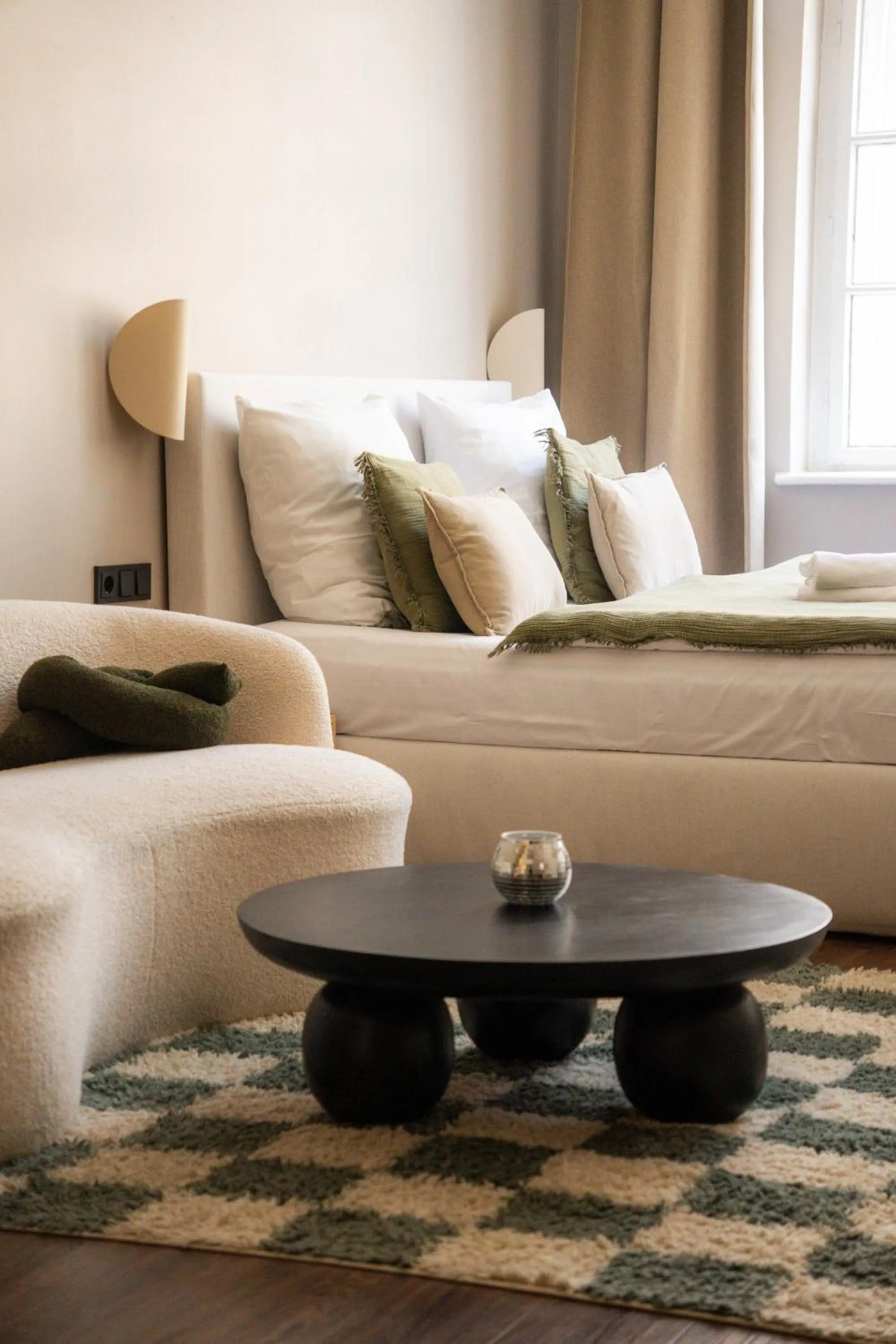 Bed in The Charming by Curt Suites