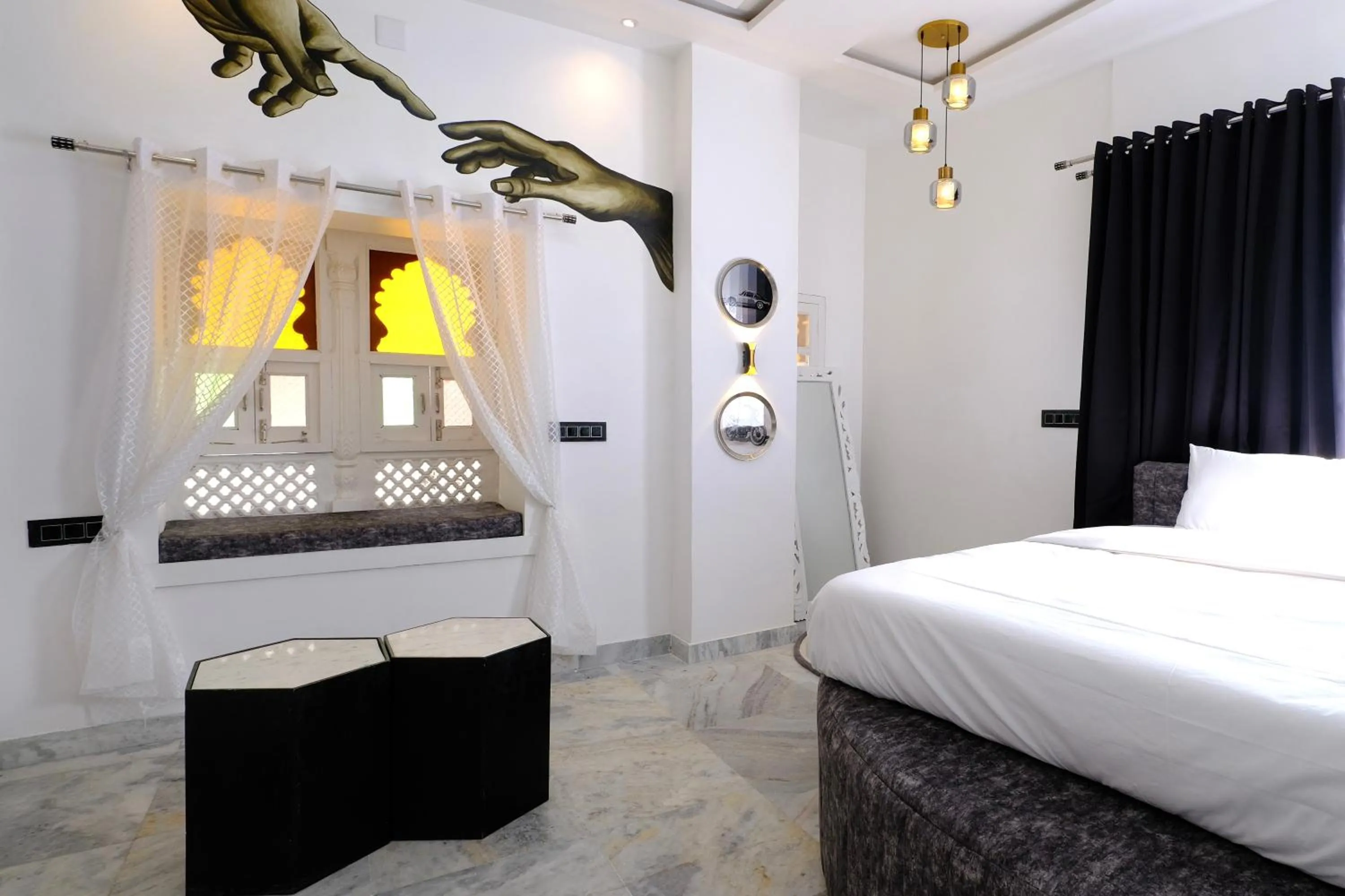 Bed in 3 Raahi Udaipur