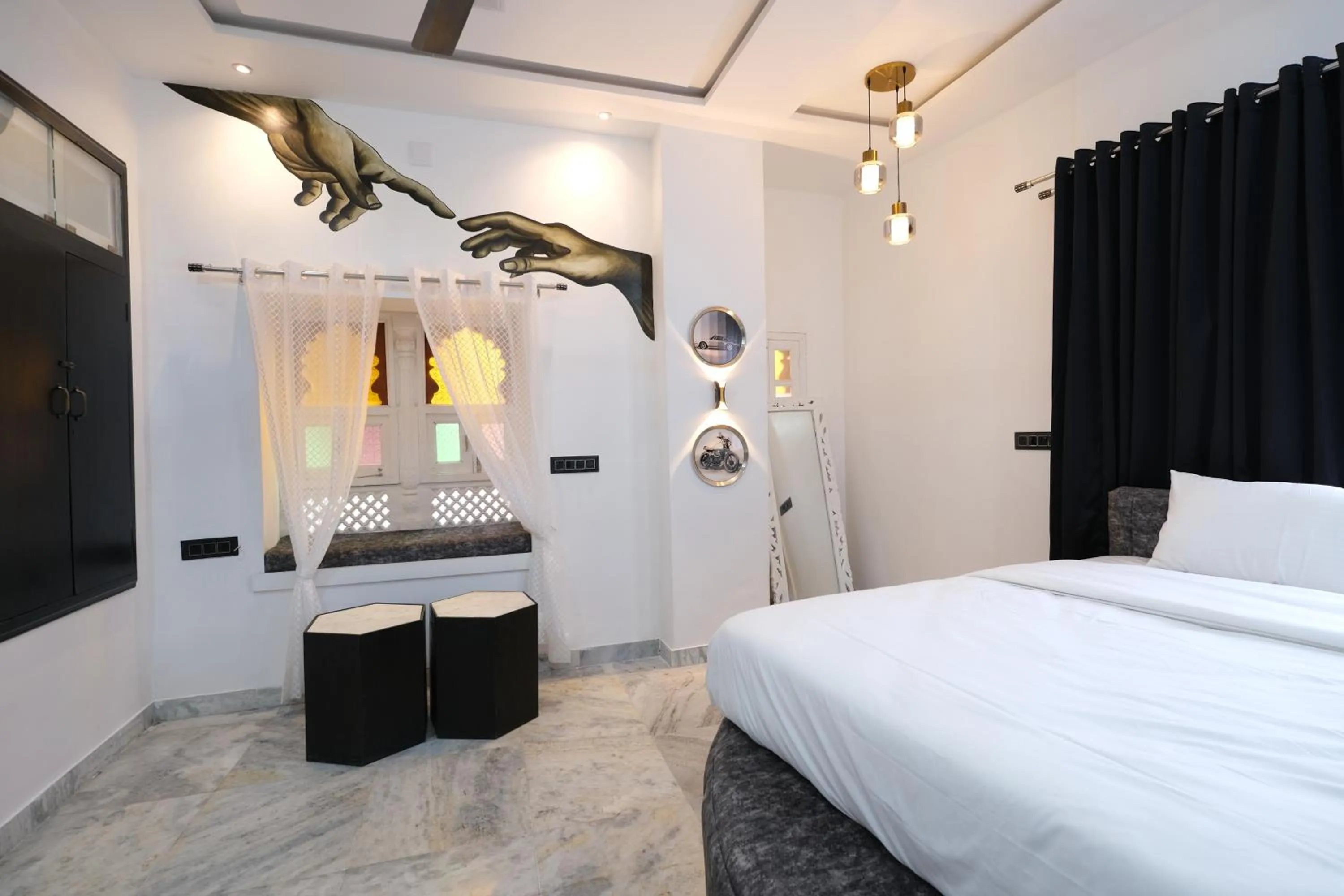 Bedroom, Bed in 3 Raahi Udaipur