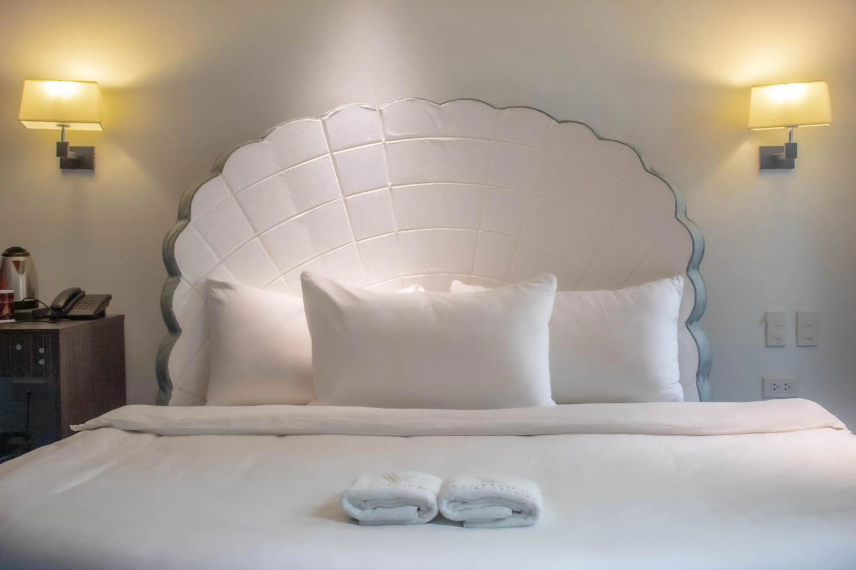 Bed in Valentino's Hotel
