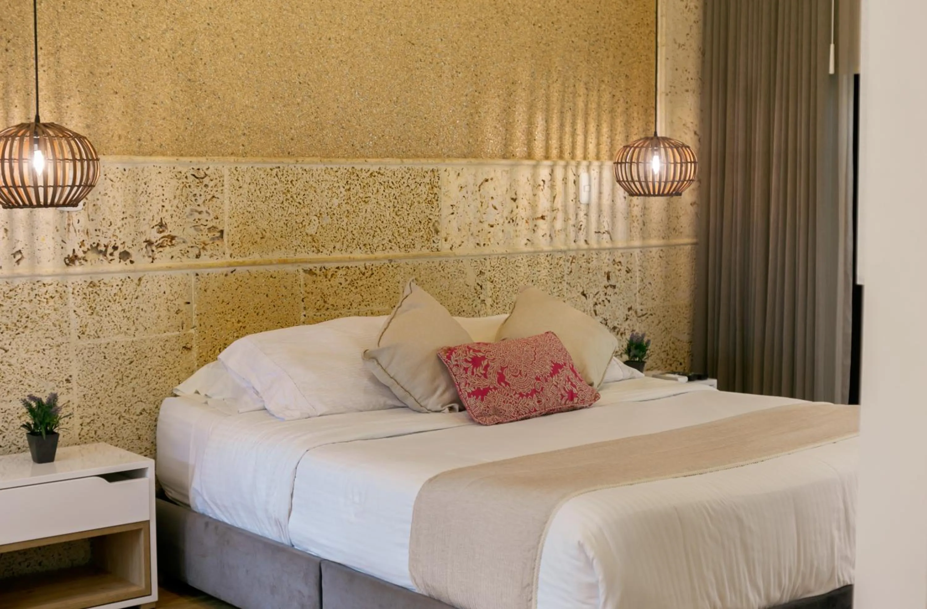 Bed in Cartagena Suites de Manga