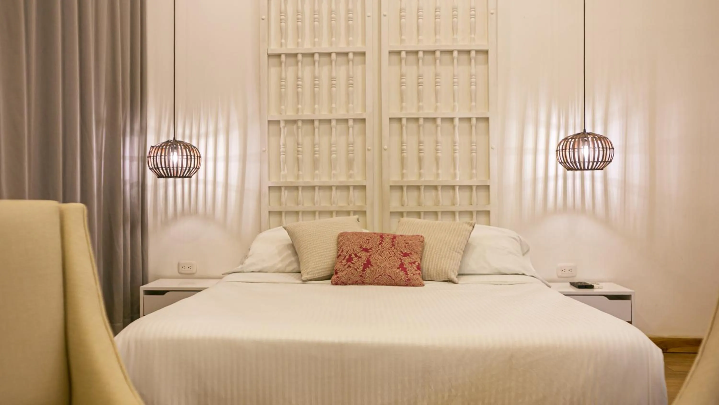 Bed in Cartagena Suites de Manga