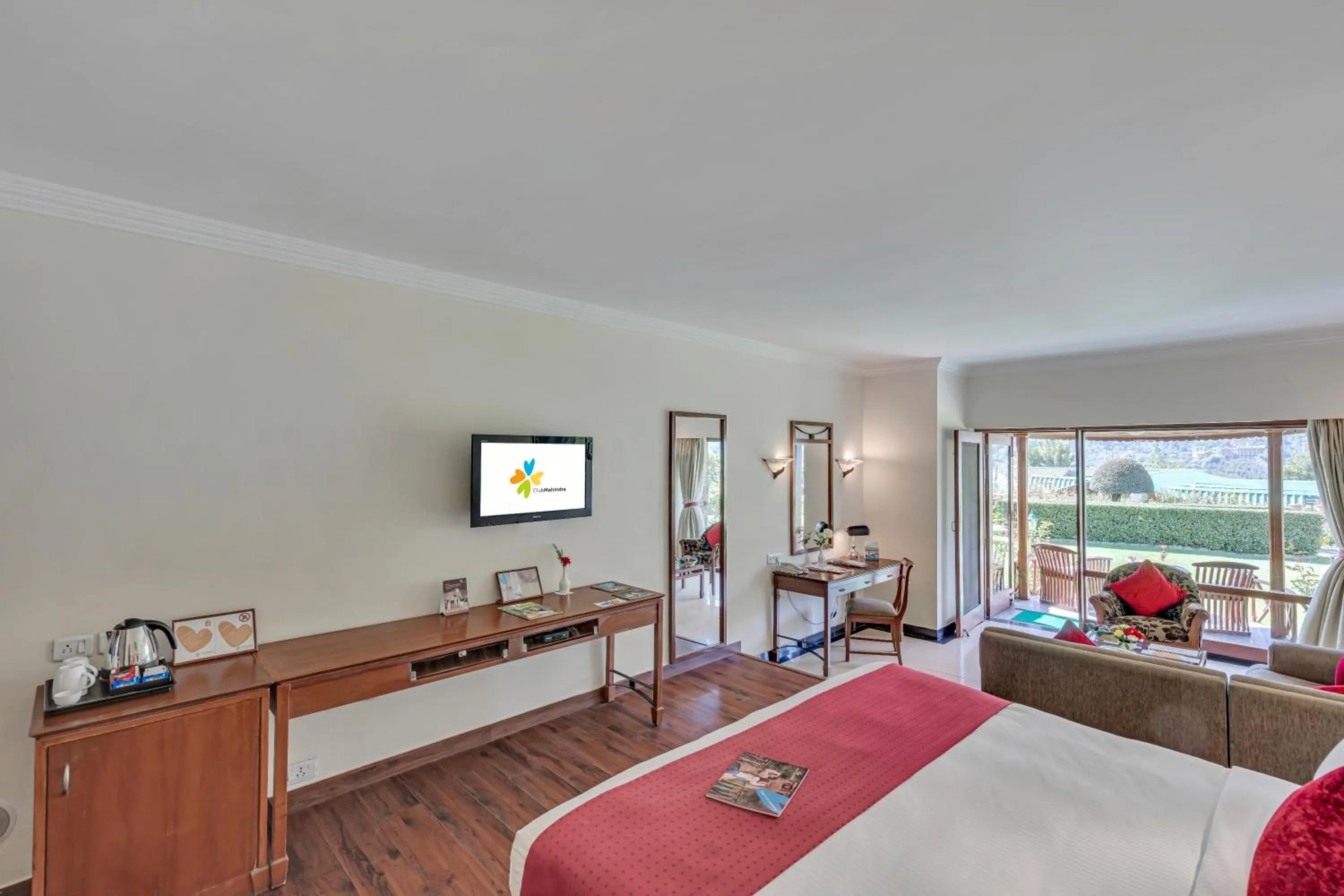 Garden view, Bed in Club Mahindra White Meadows Manali