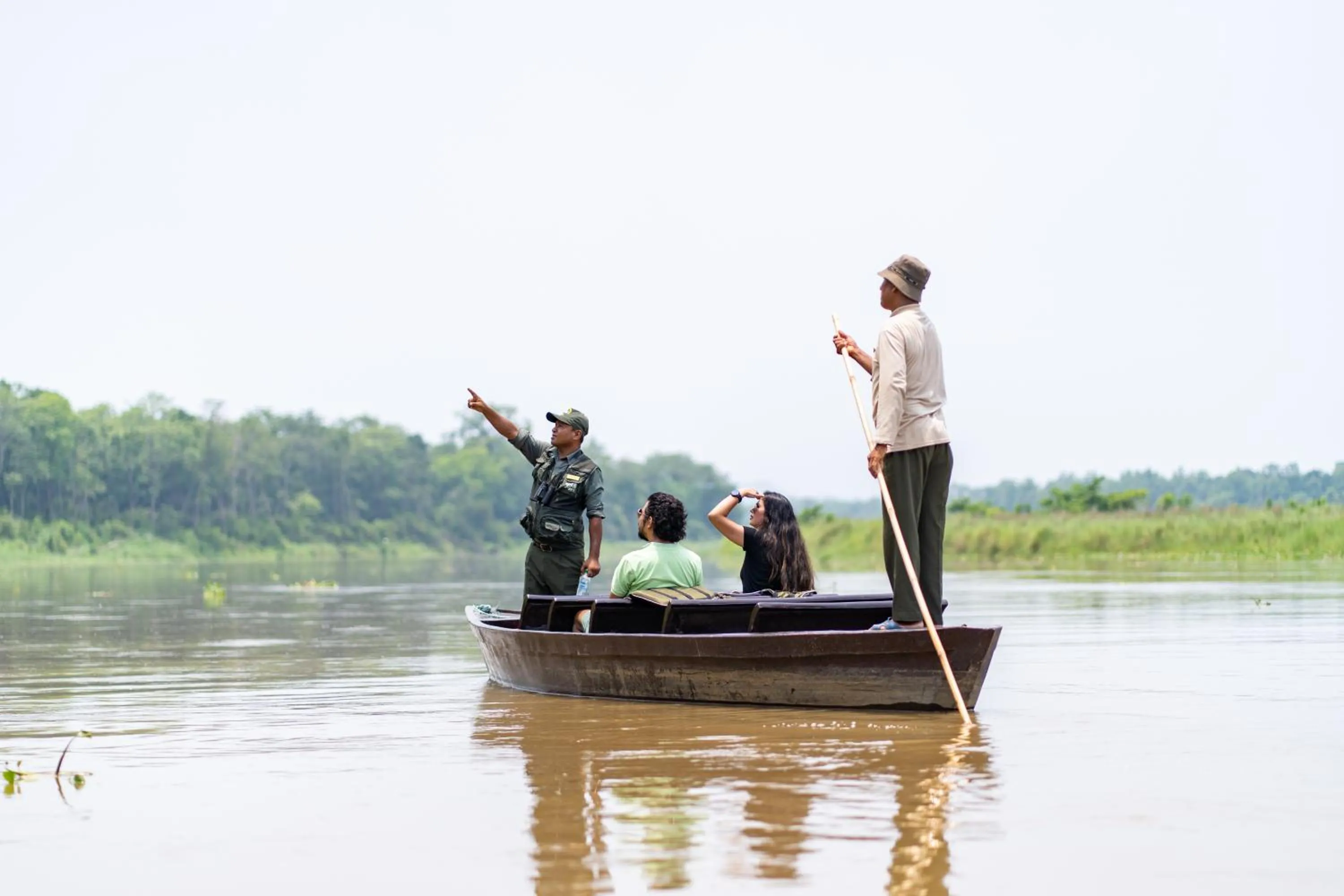 Canoeing in River Bank Jungle Resort, Chitwan