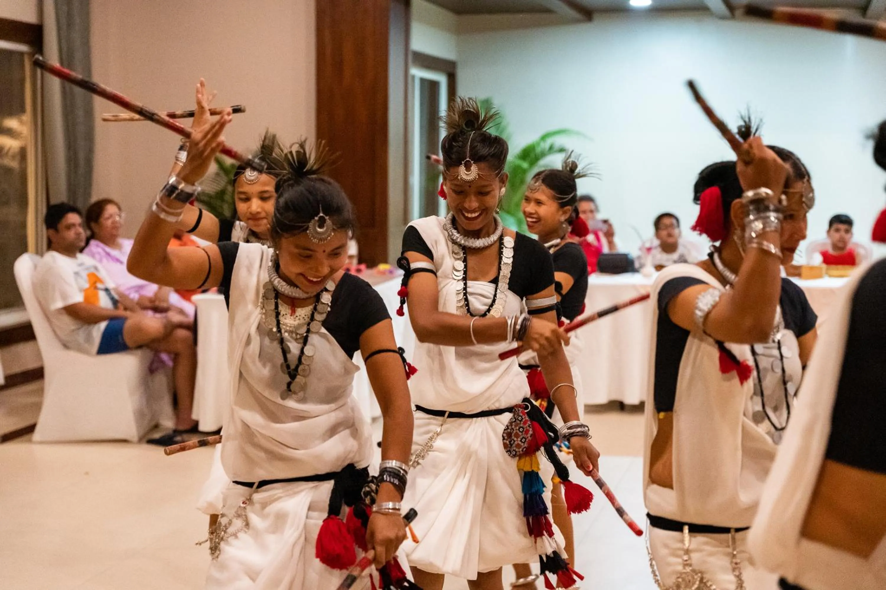 Evening entertainment in River Bank Jungle Resort, Chitwan