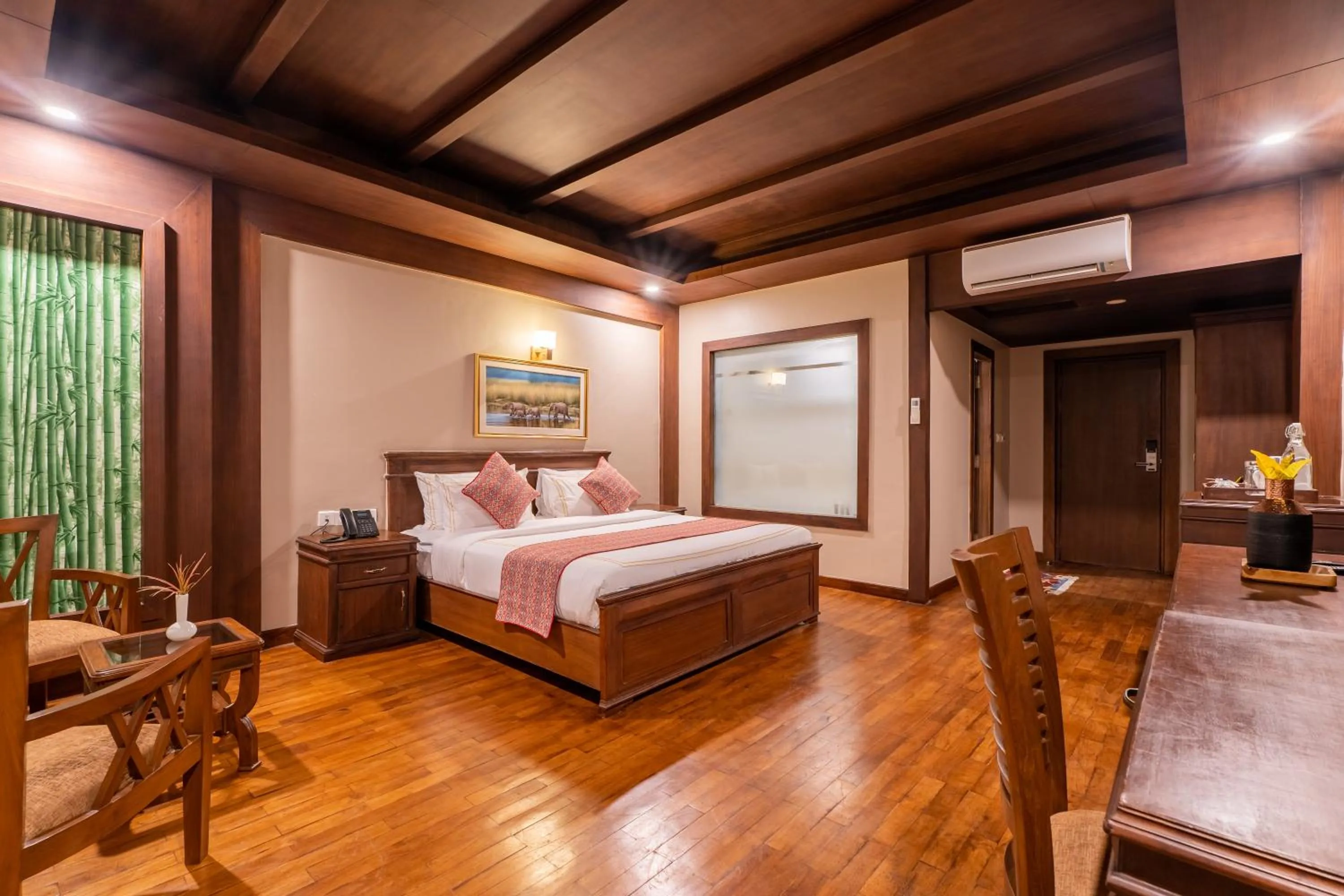 Bedroom, Bed in River Bank Jungle Resort, Chitwan