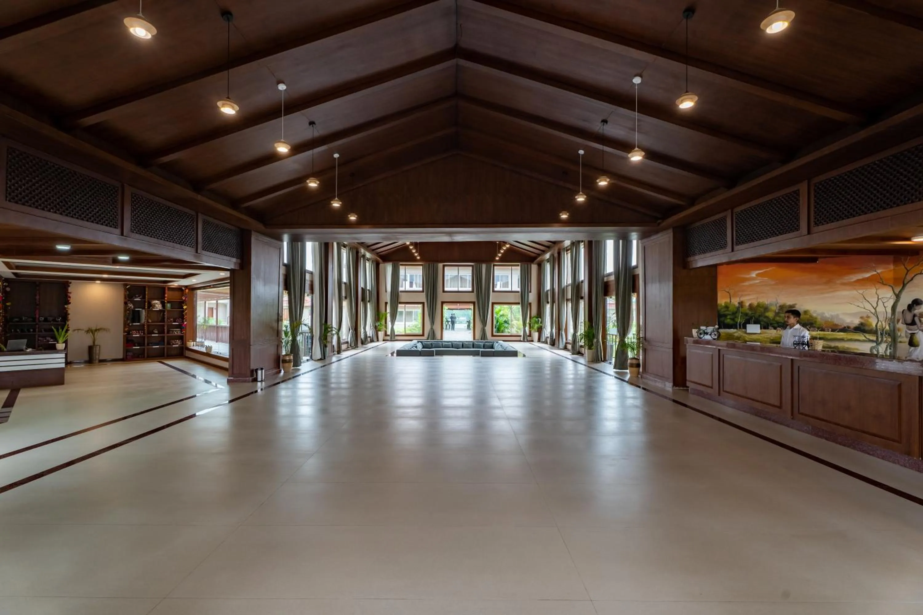 Lobby or reception in River Bank Jungle Resort, Chitwan