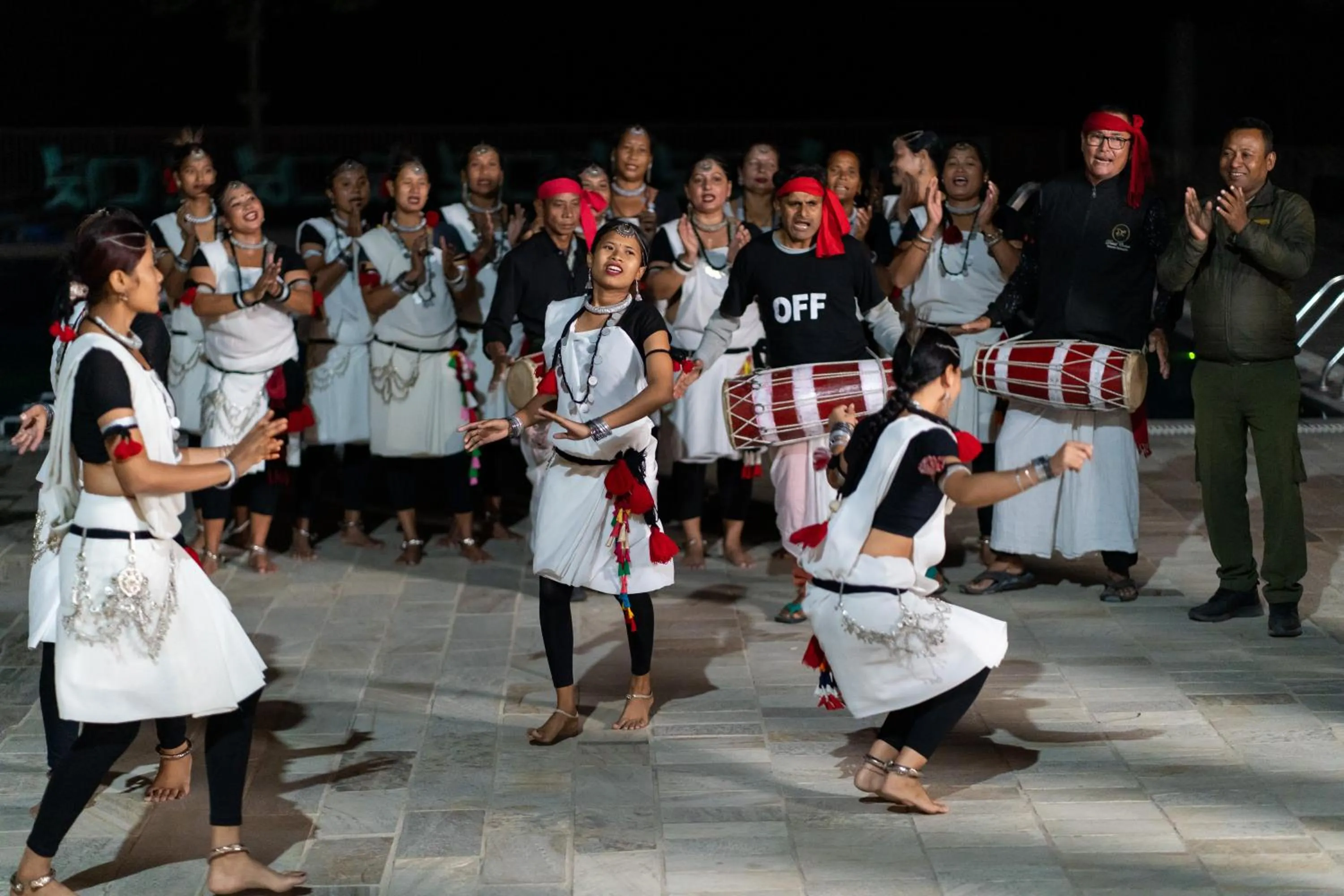 Evening entertainment in River Bank Jungle Resort, Chitwan
