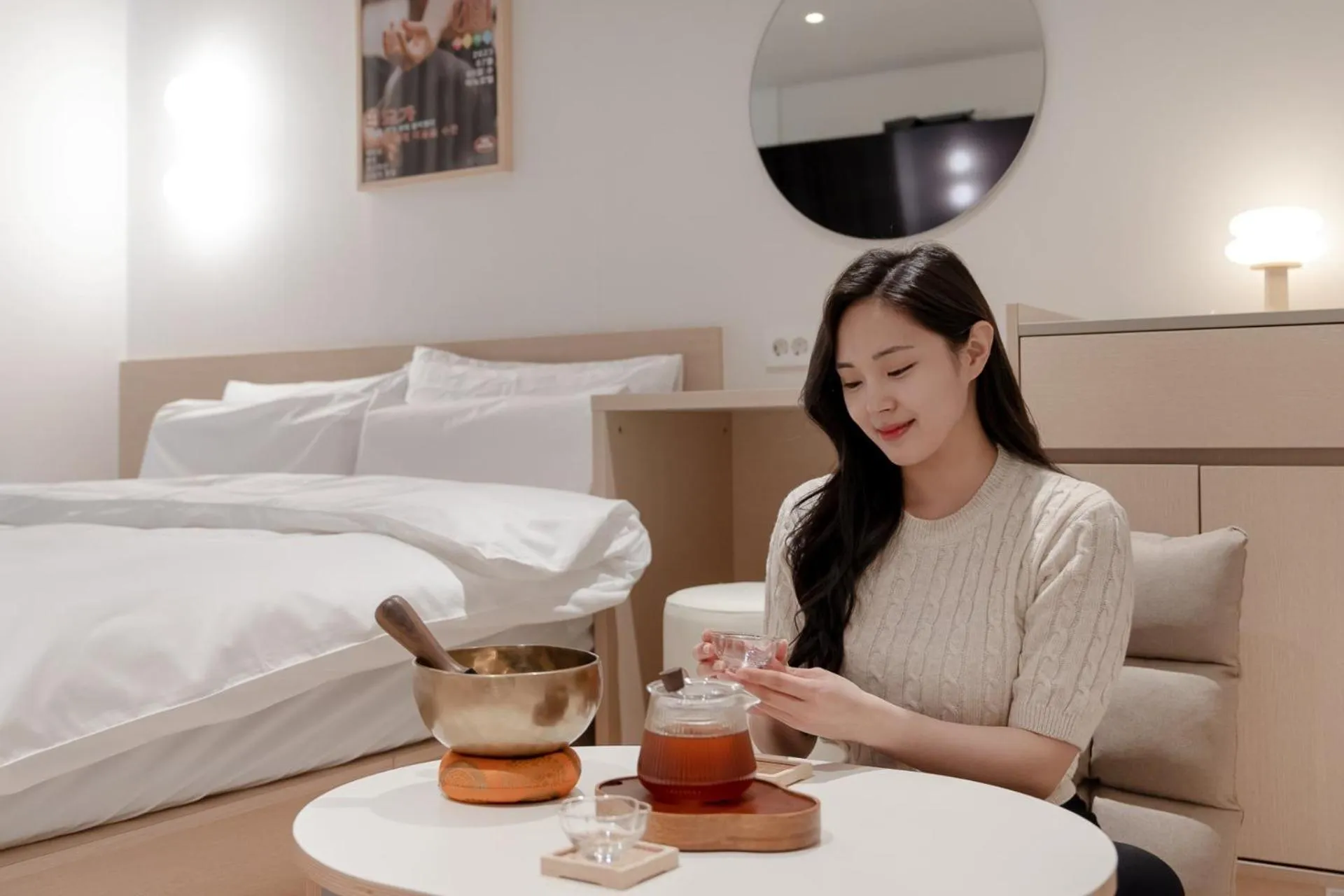 Bed in Anook Hotel Daejeon Daeheung