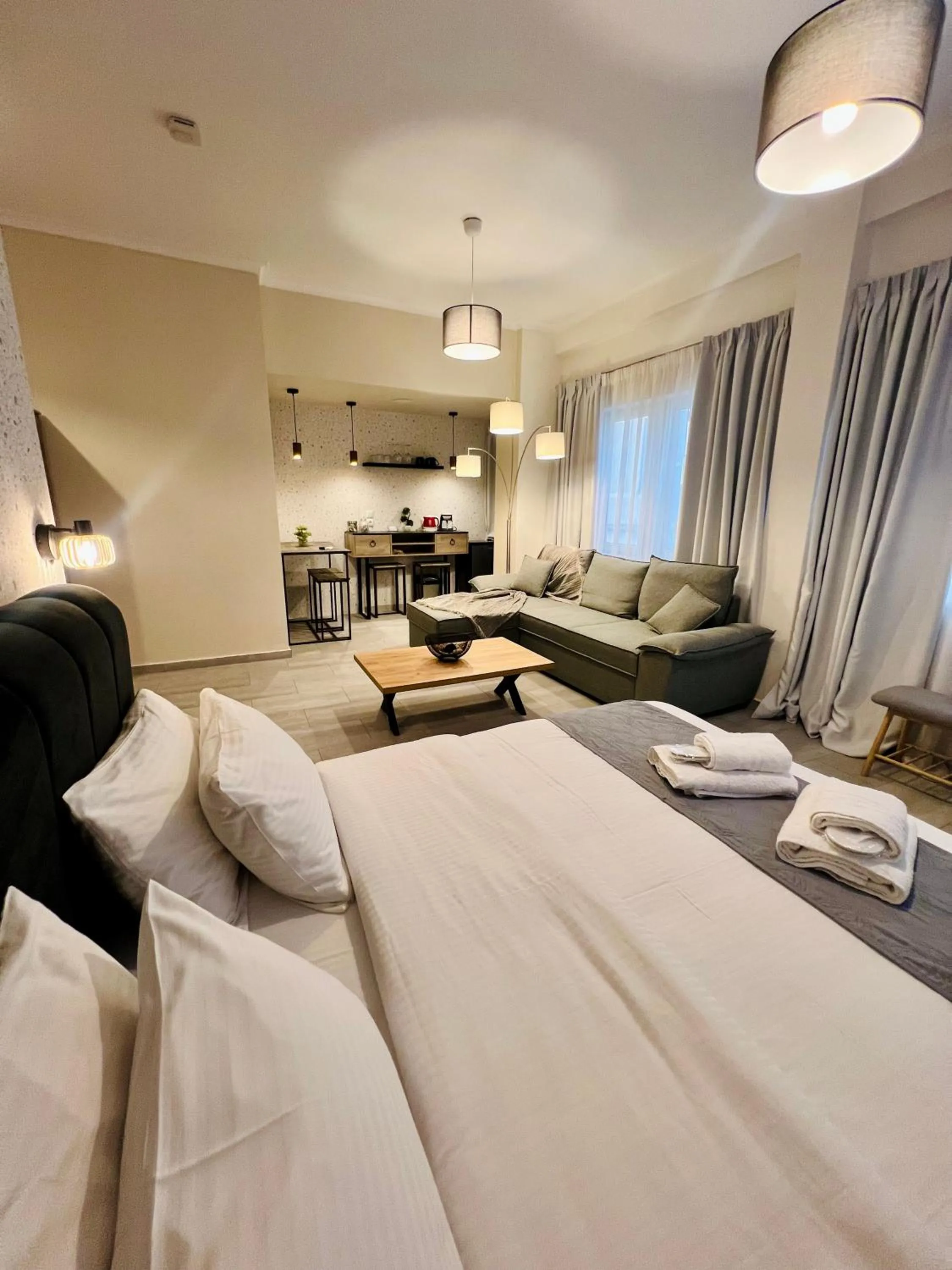 Bed in Compass Lofts Athens