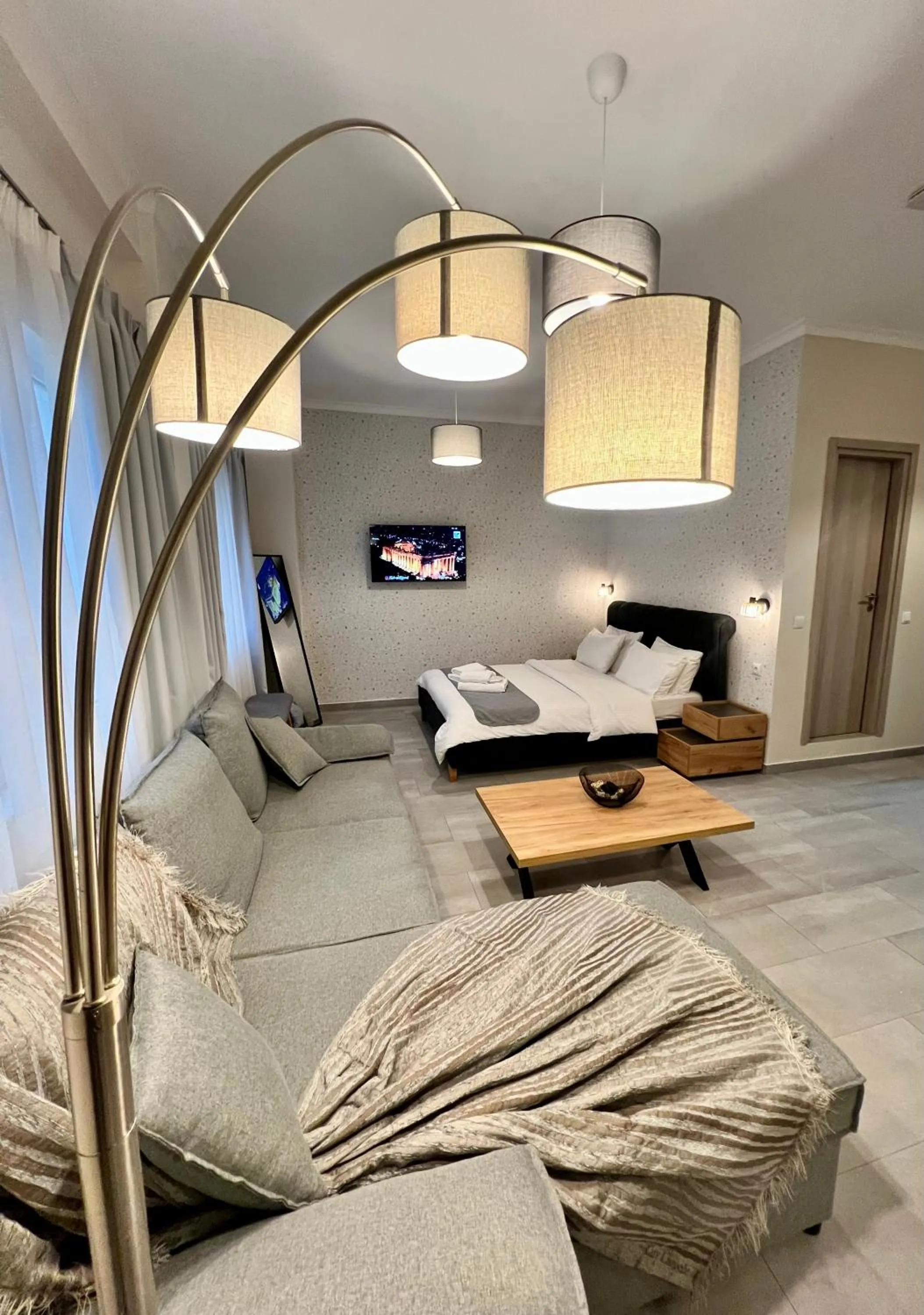 Bed in Compass Lofts Athens