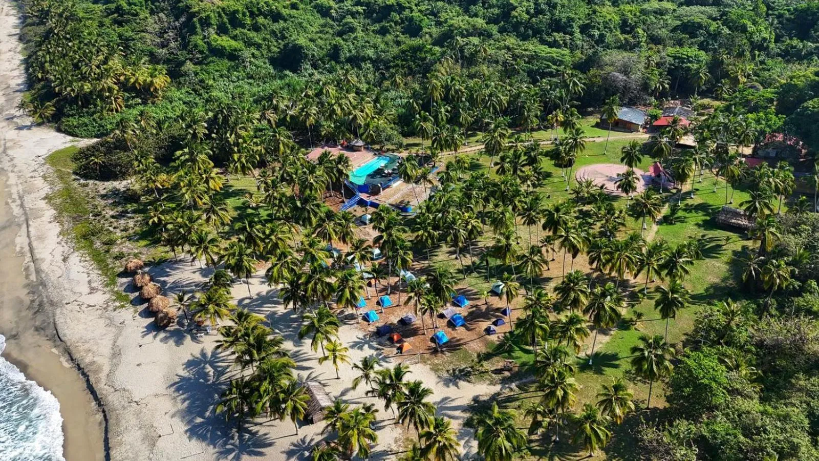 Bird's eye view in CASA DE CAMPO CASTILLETE dentro del PARQUE TAYRONA