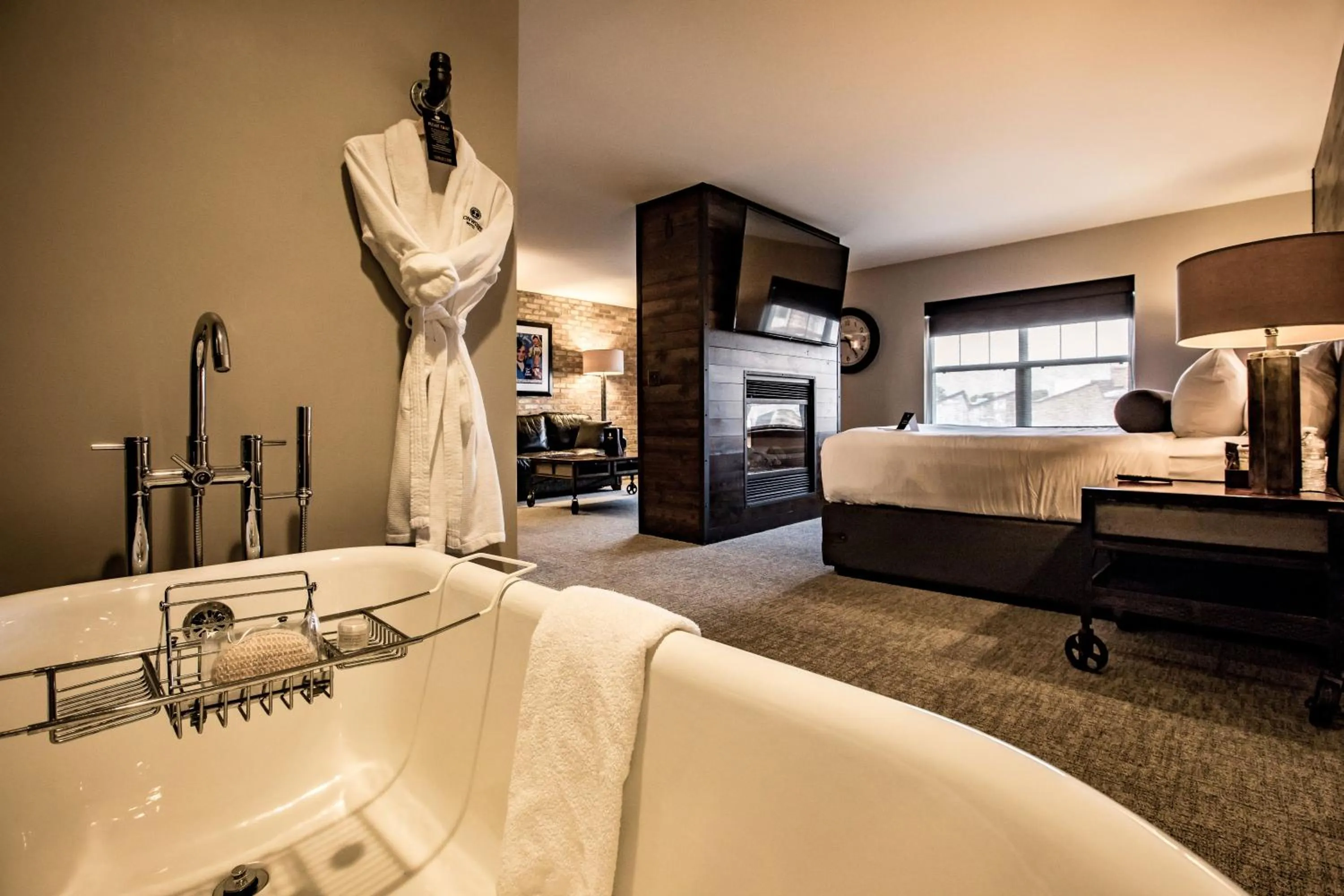 Bed in Ironworks Hotel