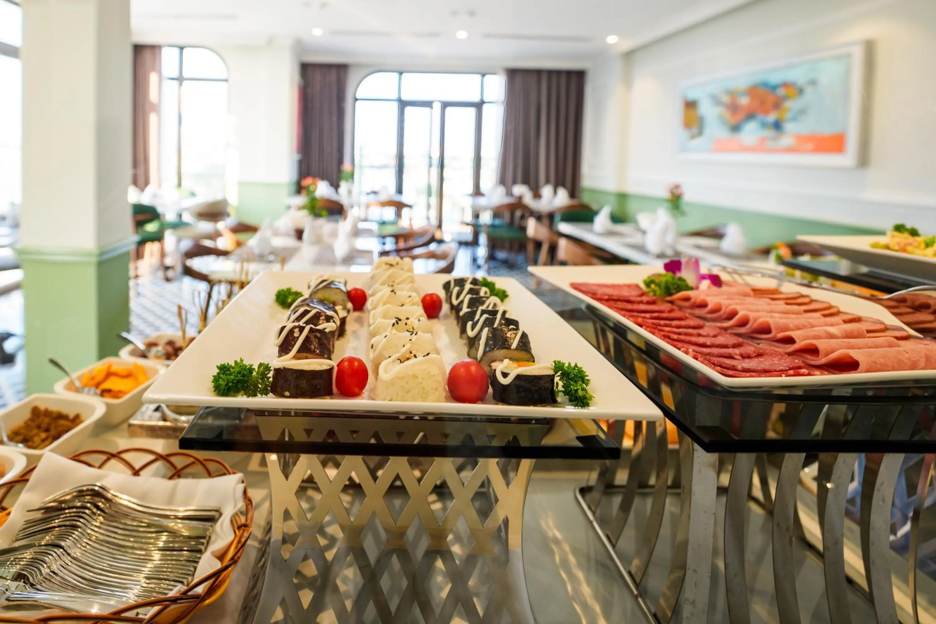 Buffet breakfast in Lestar Hotel Hanoi