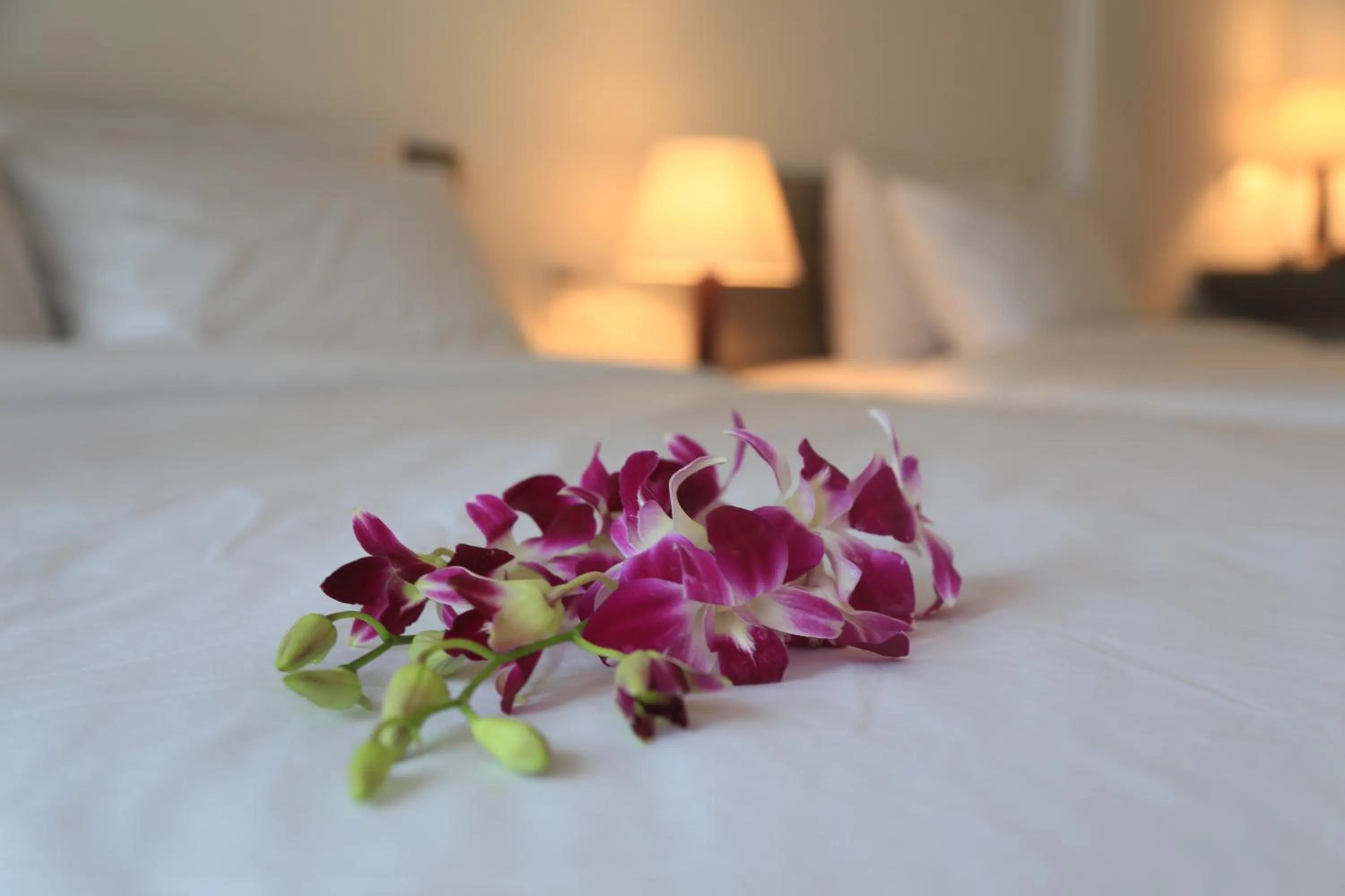 Bed in Ylang Garden Villa