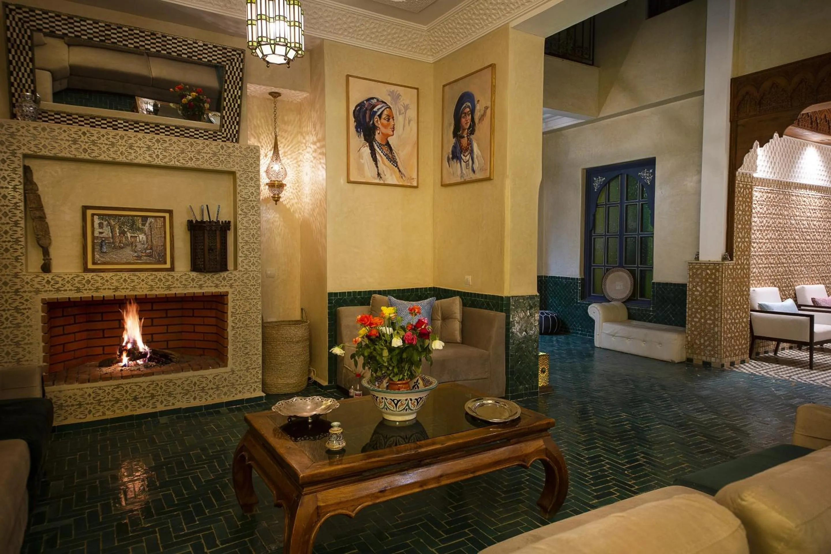 Living room in Riad Atrium & Spa