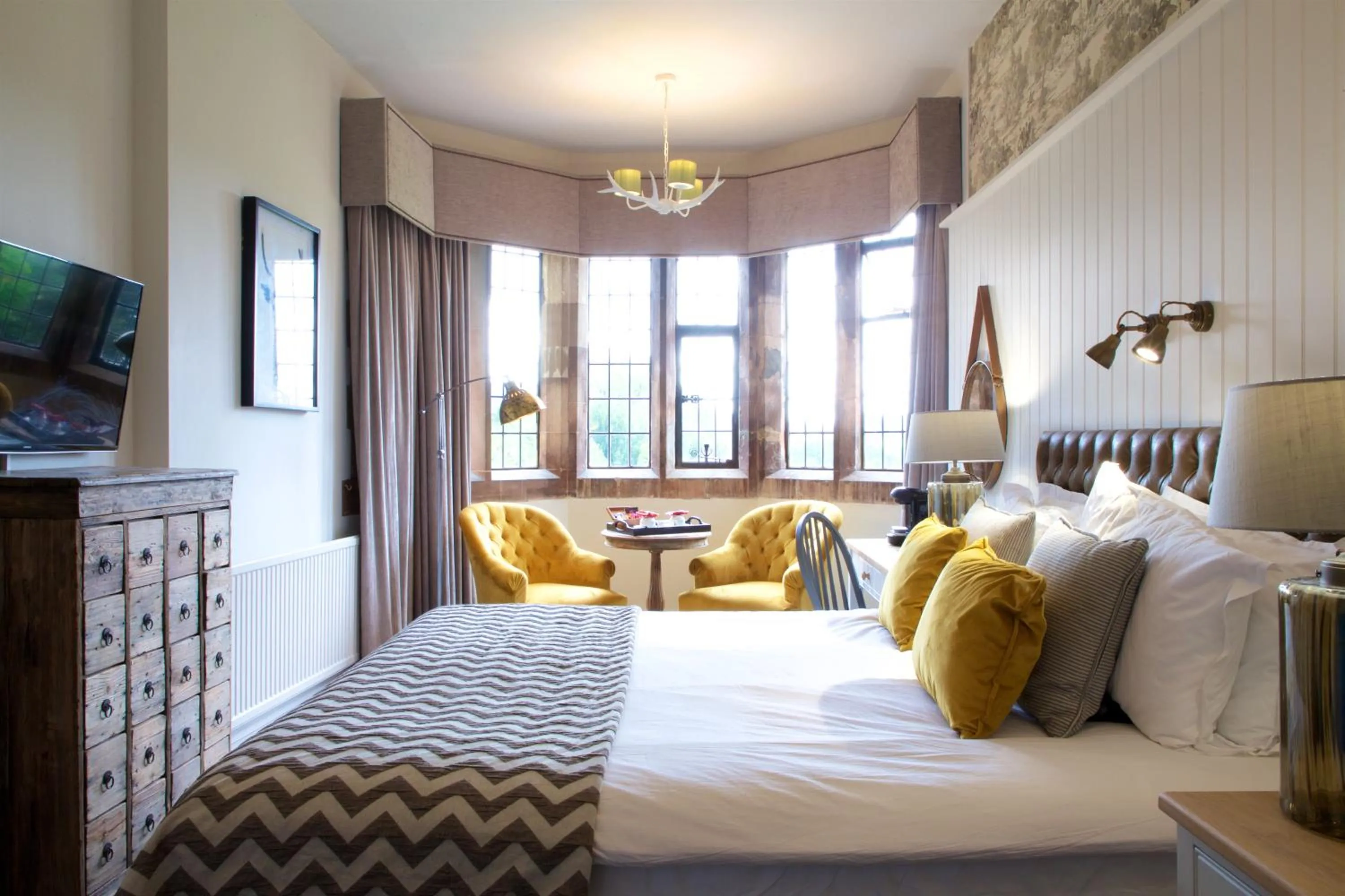 Bedroom, Bed in Stonehouse Court Hotel - A Bespoke Hotel
