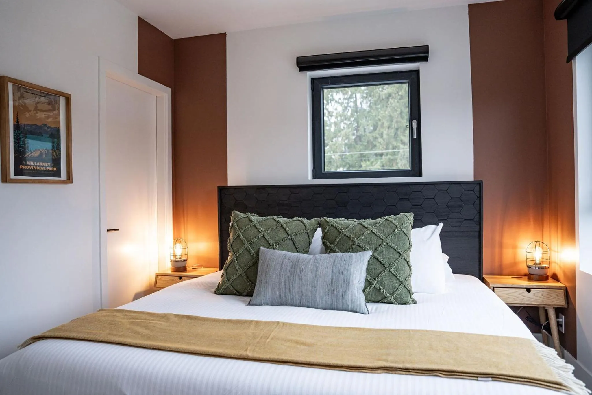 Bed in Hemlock Hangout by Revelstoke Vacations