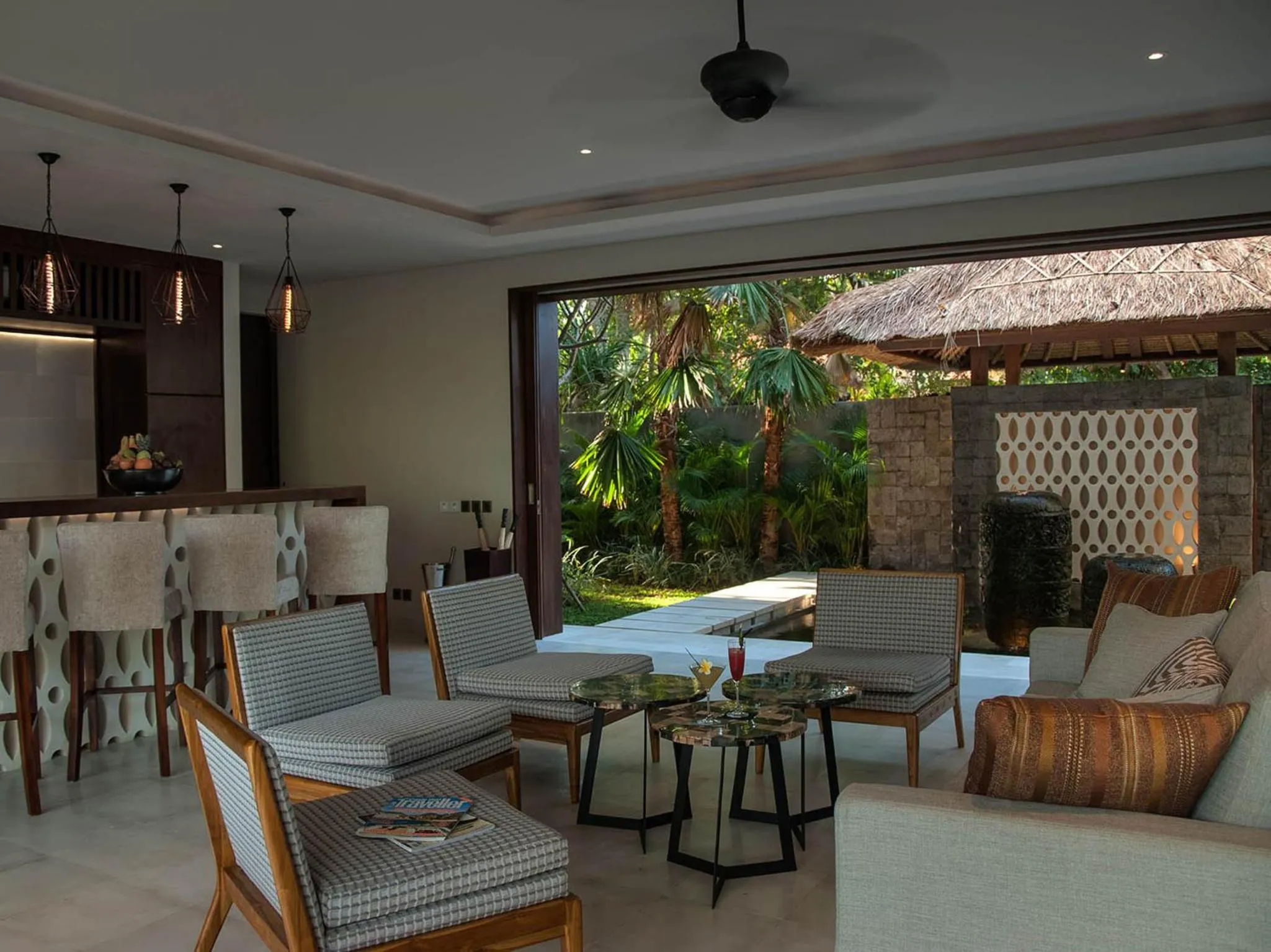 Seating area in Seseh Beach Villas
