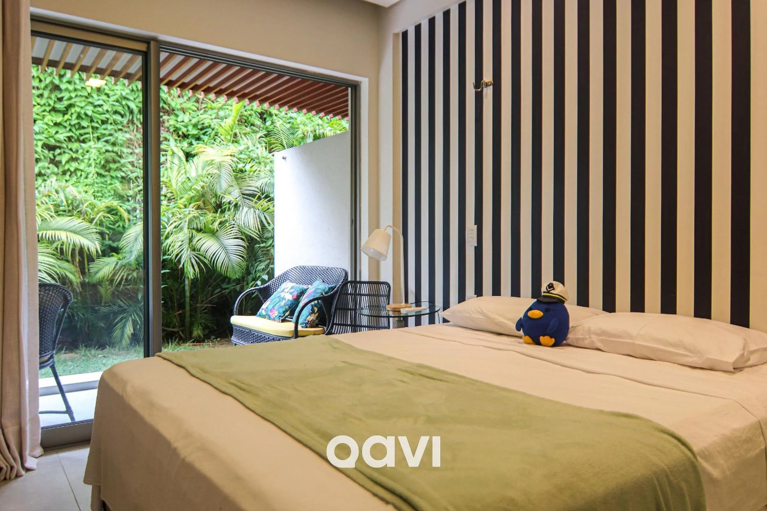 Bedroom, Bed in Ilê de Pipa - Flat Premium Tulum - By Qavi