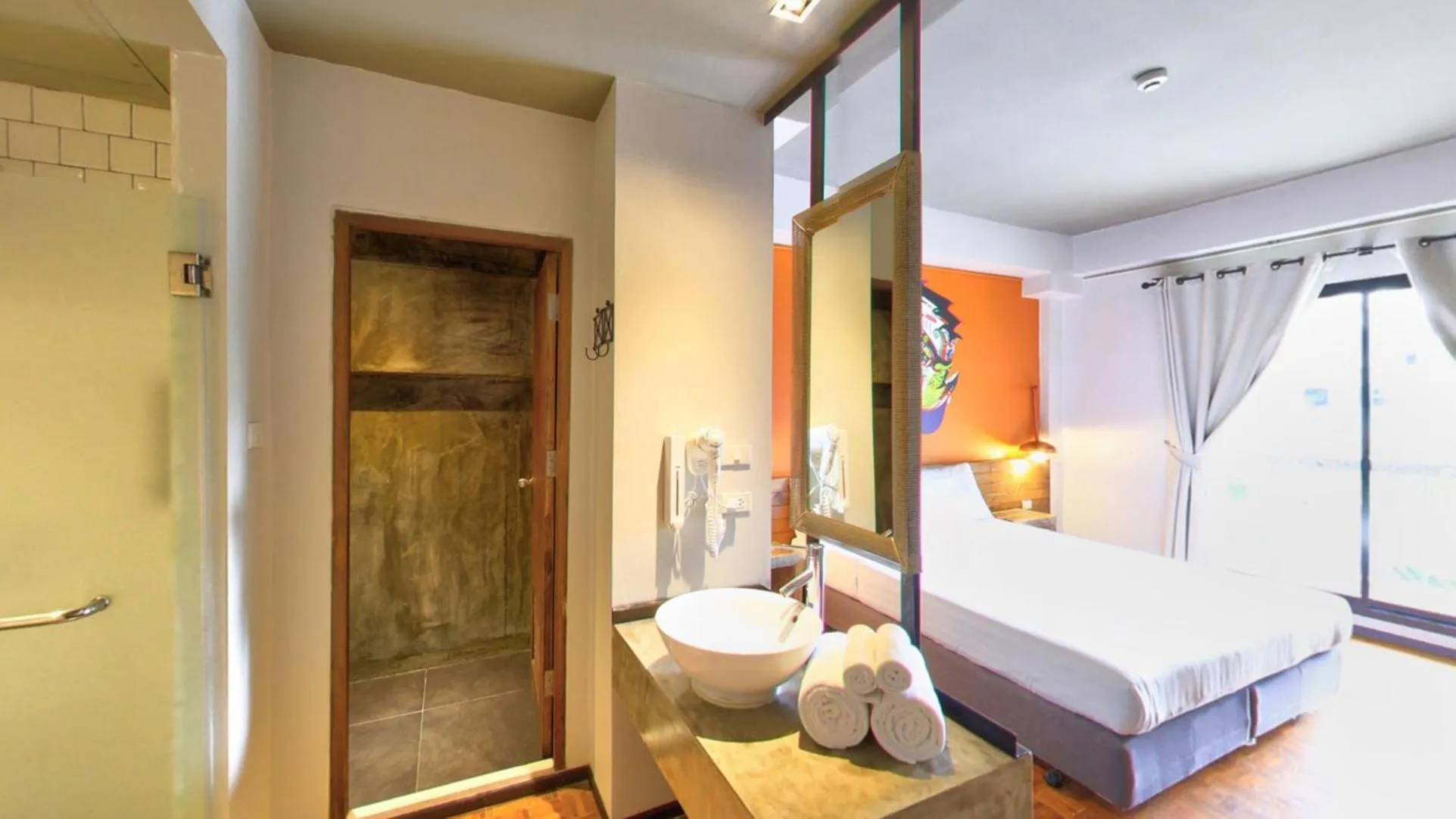 Bathroom, Bed in Cacha Hotel