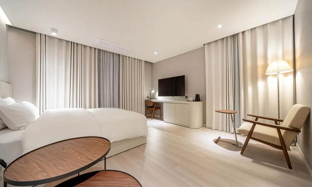 Bed in Pohang Hotel Noblion