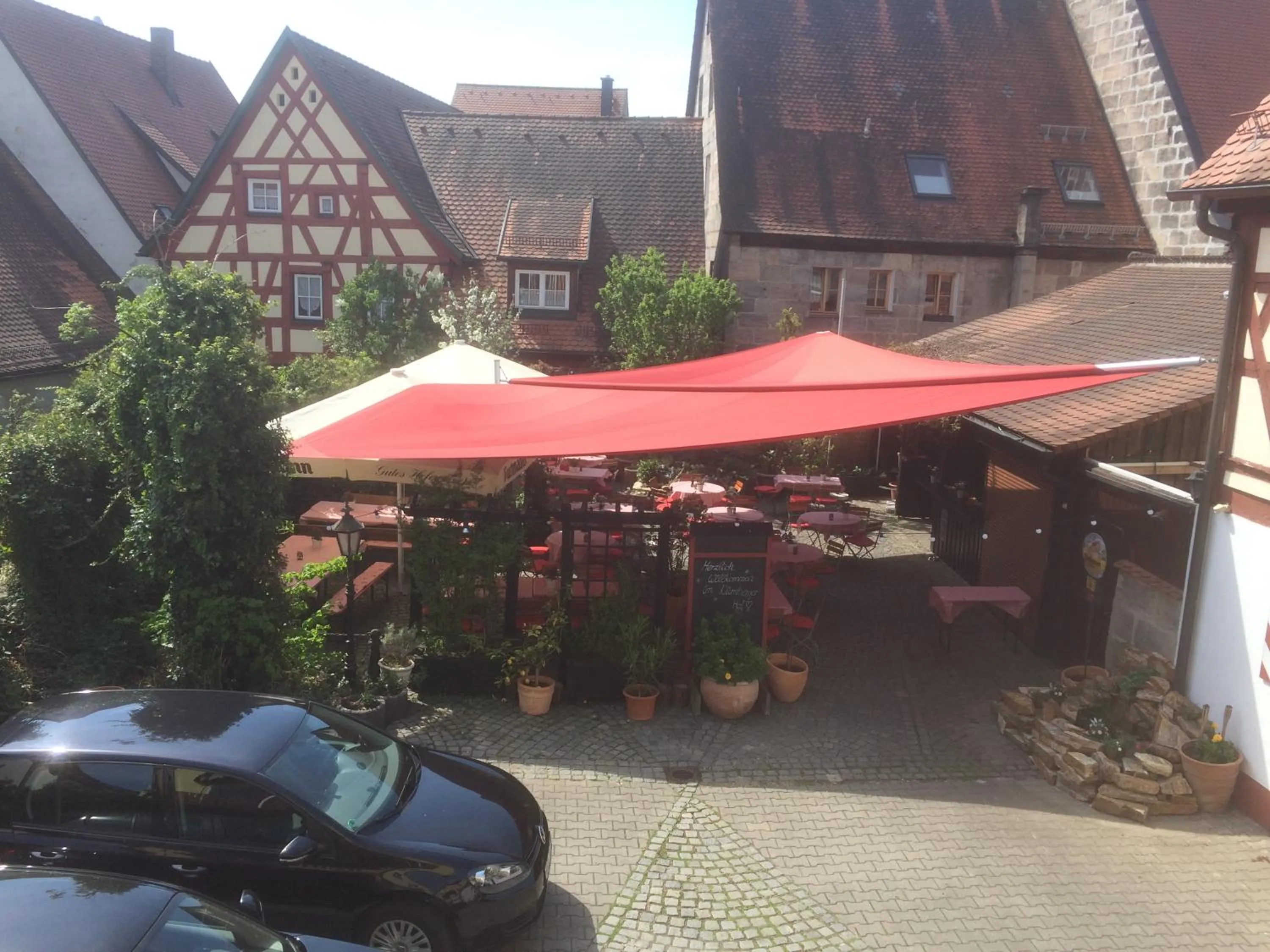 Garden view in Hotel Nürnberger Hof in Altdorf