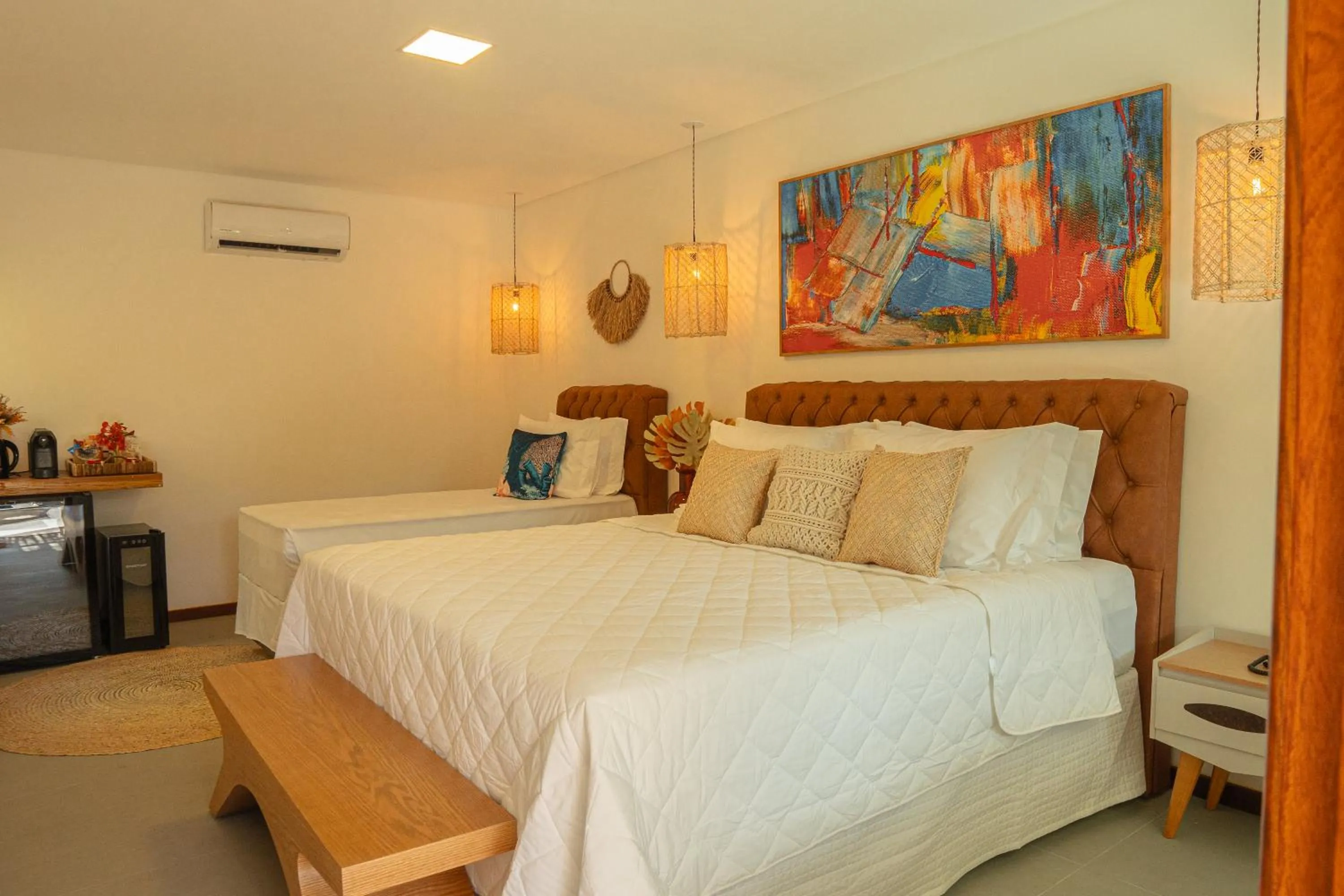 Bed in Pousada Mansão da Costa