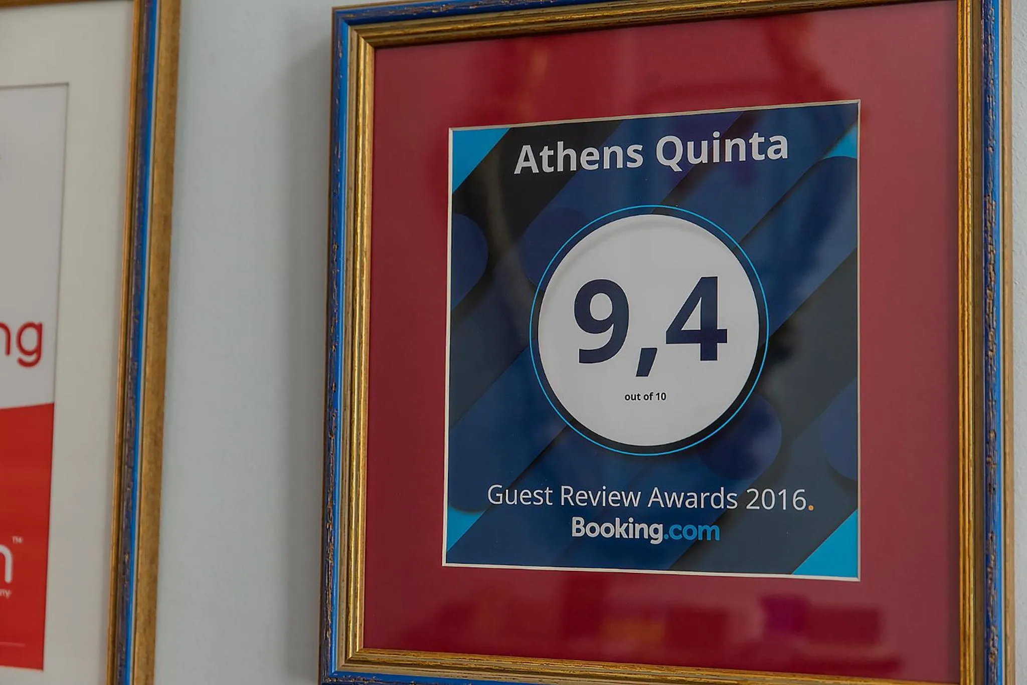Certificate/Award in Athens Quinta
