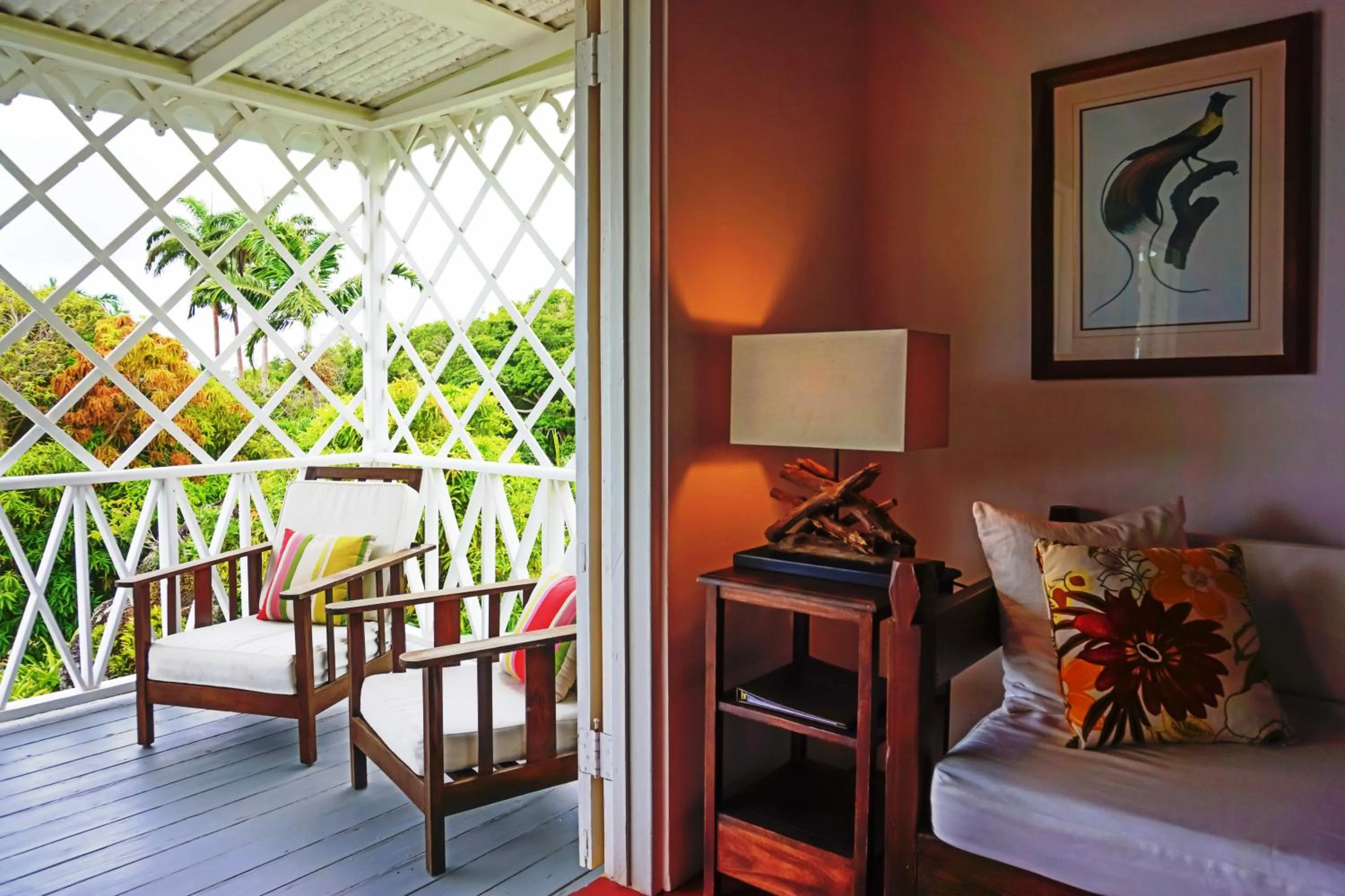 Seating area in Hermitage Nevis