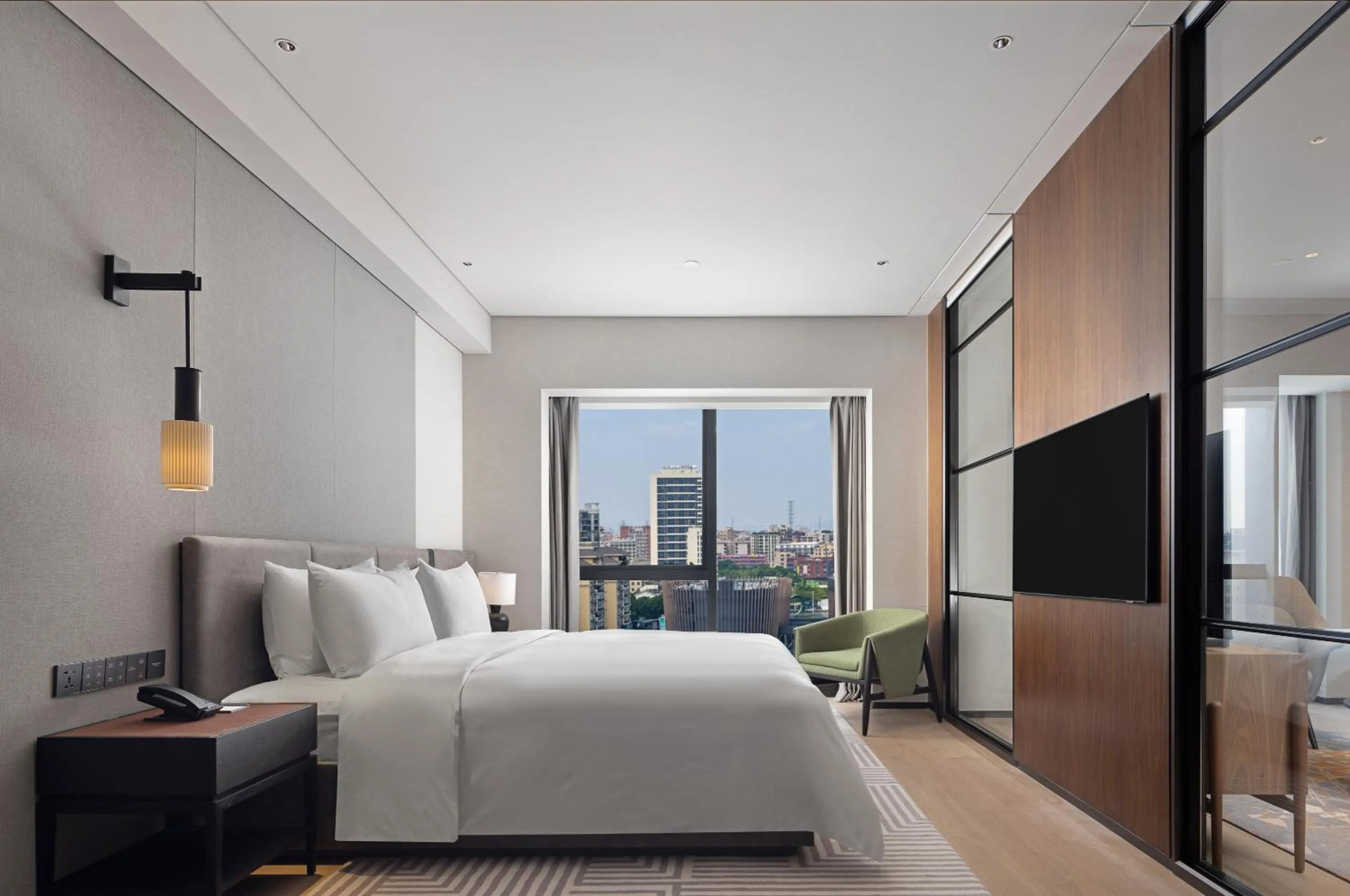 Bedroom, Bed in New World Guangzhou Hotel