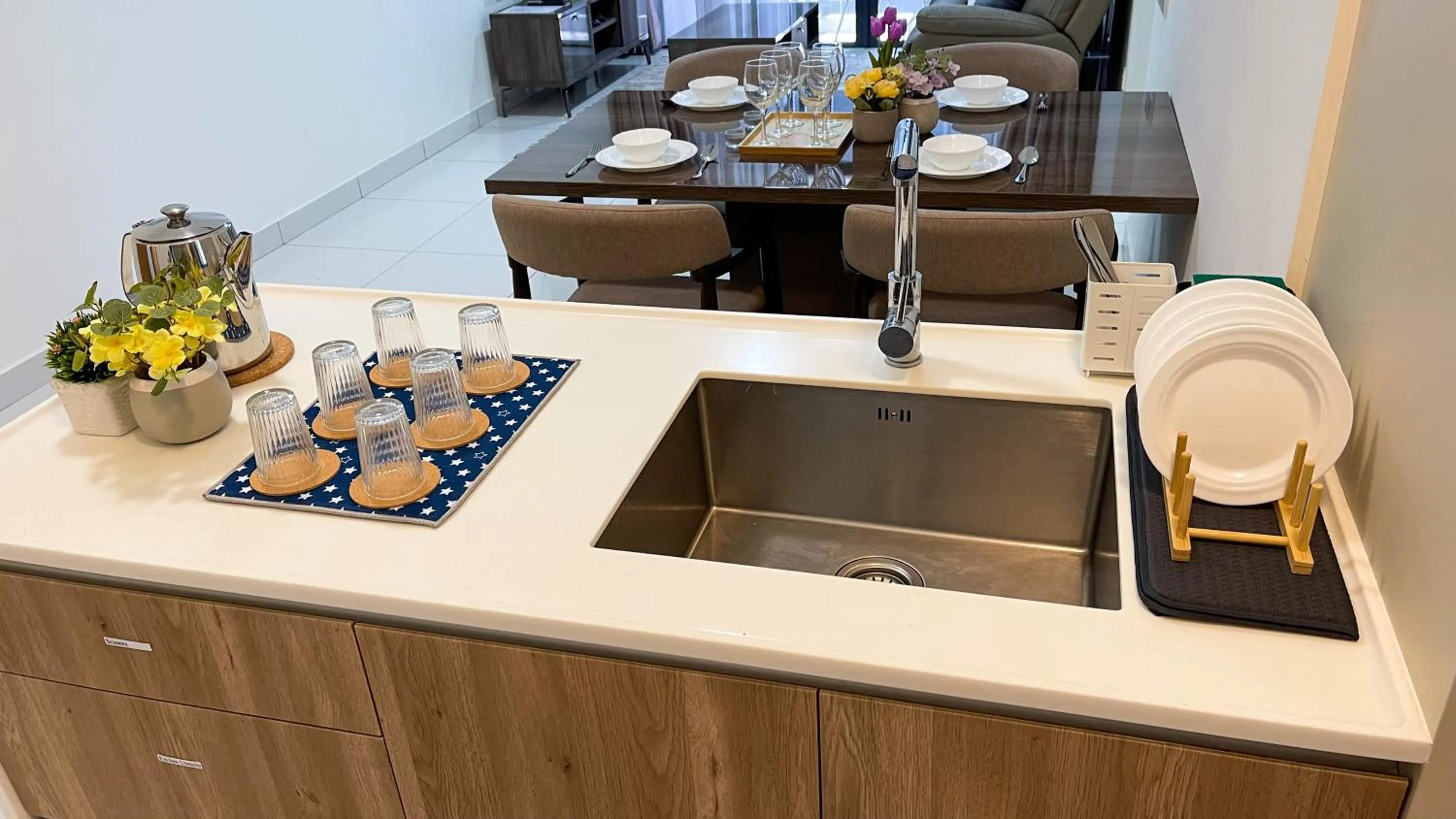 Kitchen or kitchenette in Millerz Square Kuala Lumpur by Synergy