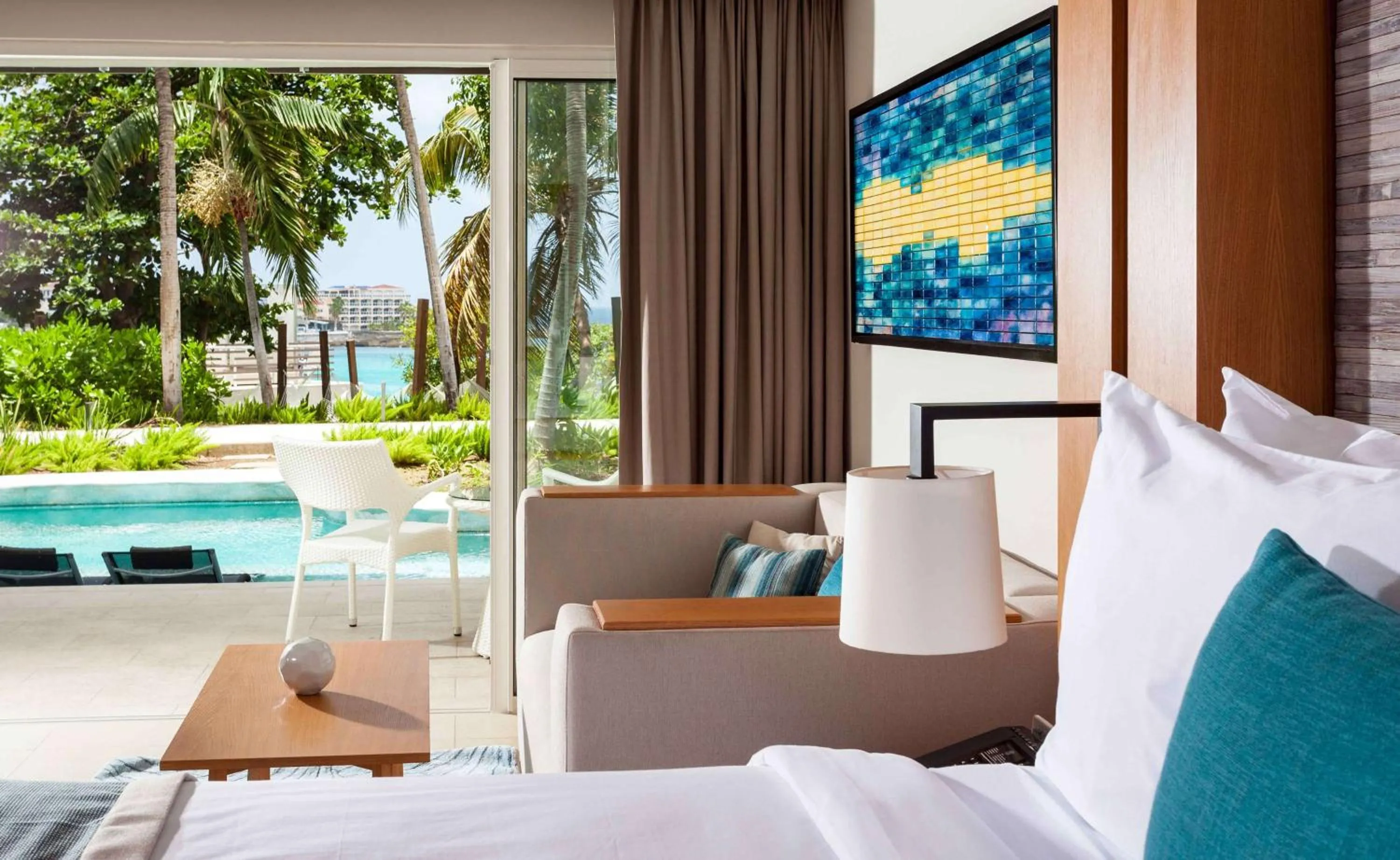 View (from property/room), Bed in Sonesta Ocean Point Resort- All Inclusive - Adults Only