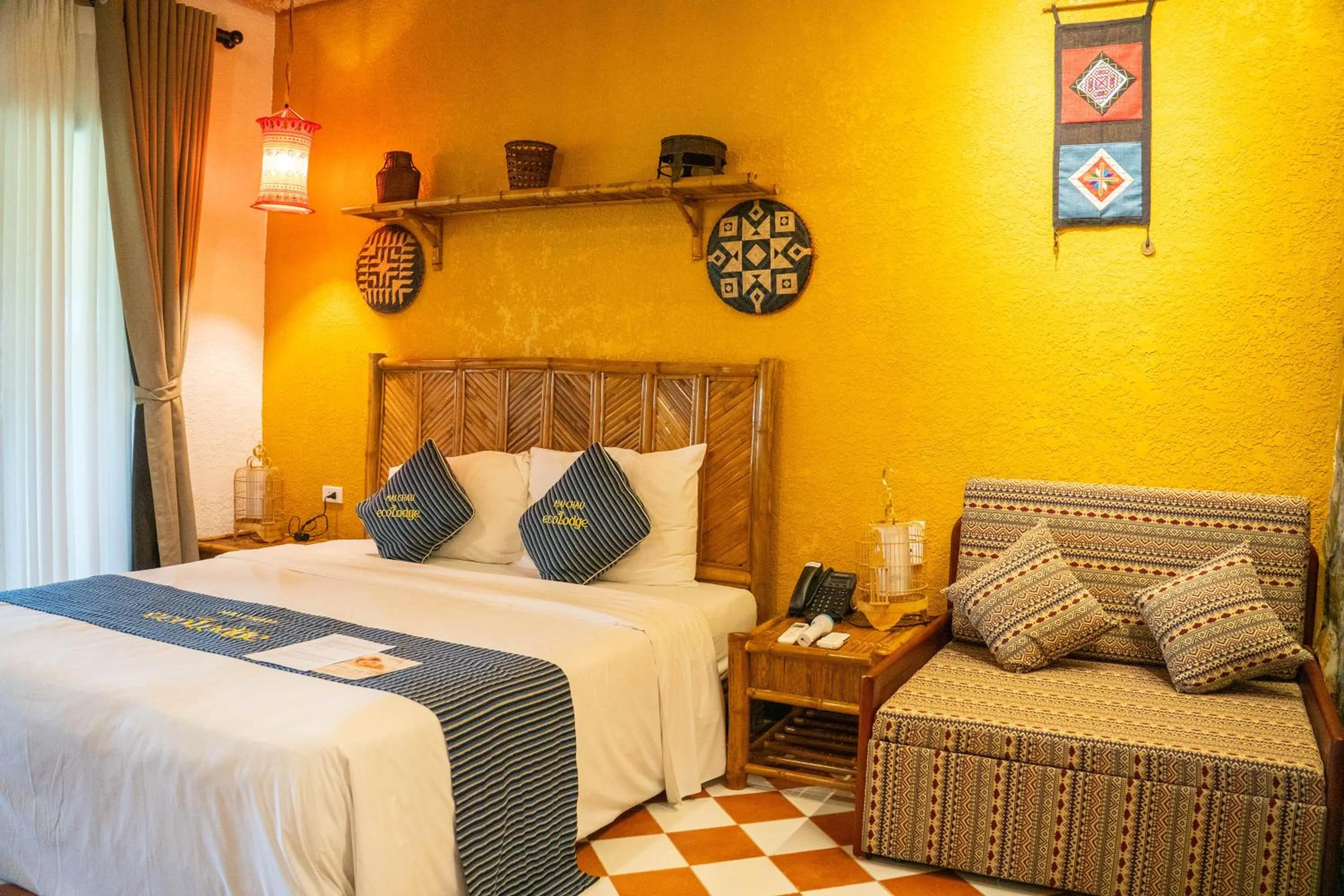 Bed in Mai Chau Ecolodge