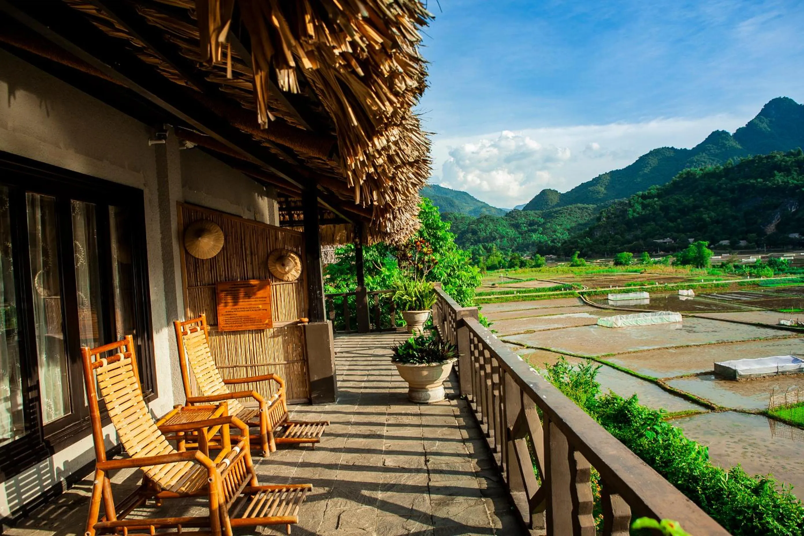 Balcony/Terrace in Mai Chau Ecolodge