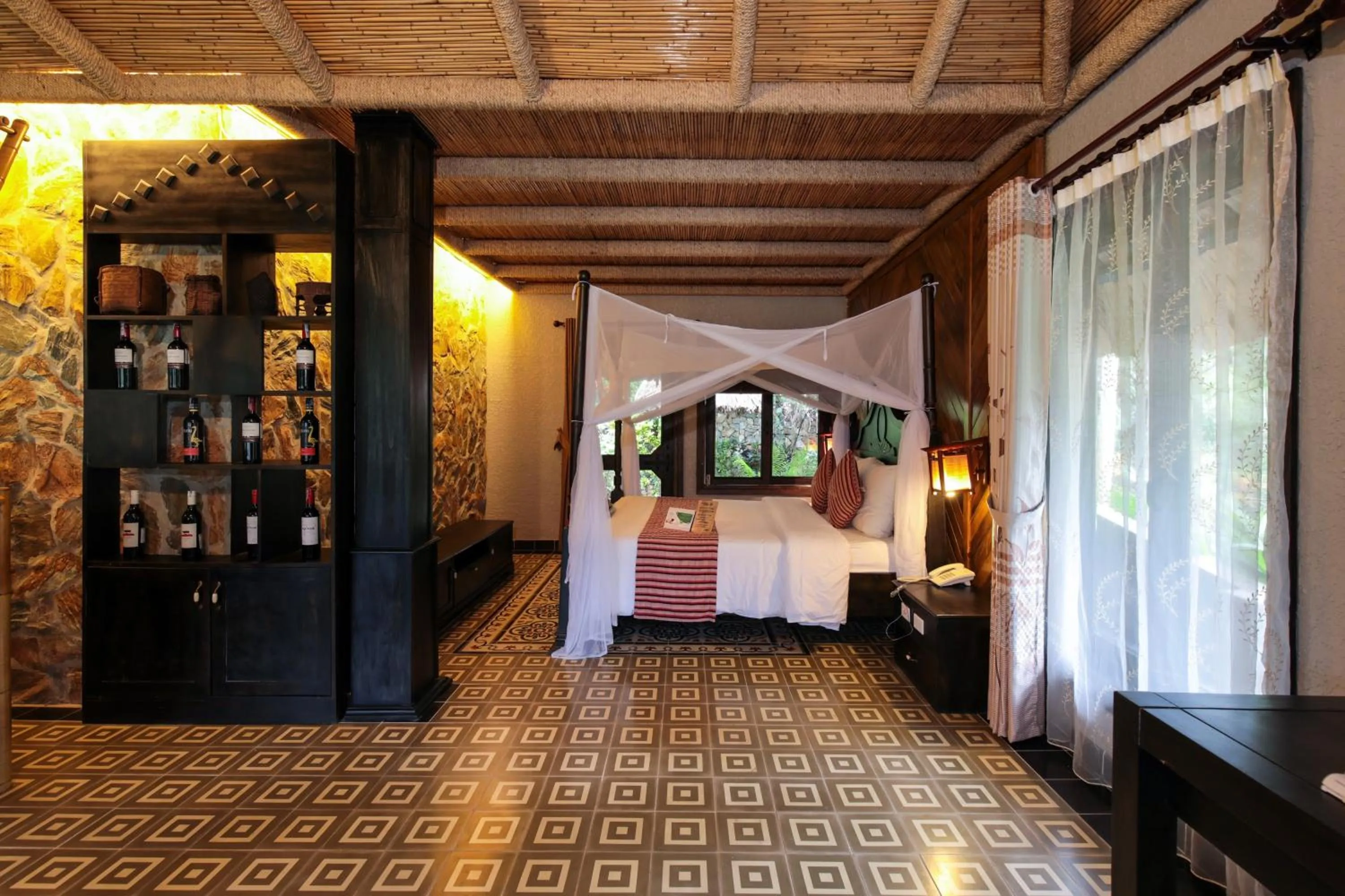 Bed in Mai Chau Ecolodge