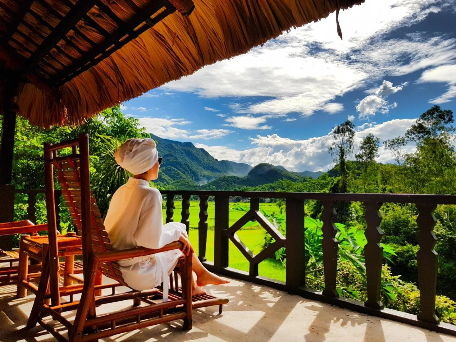 Balcony/Terrace in Mai Chau Ecolodge