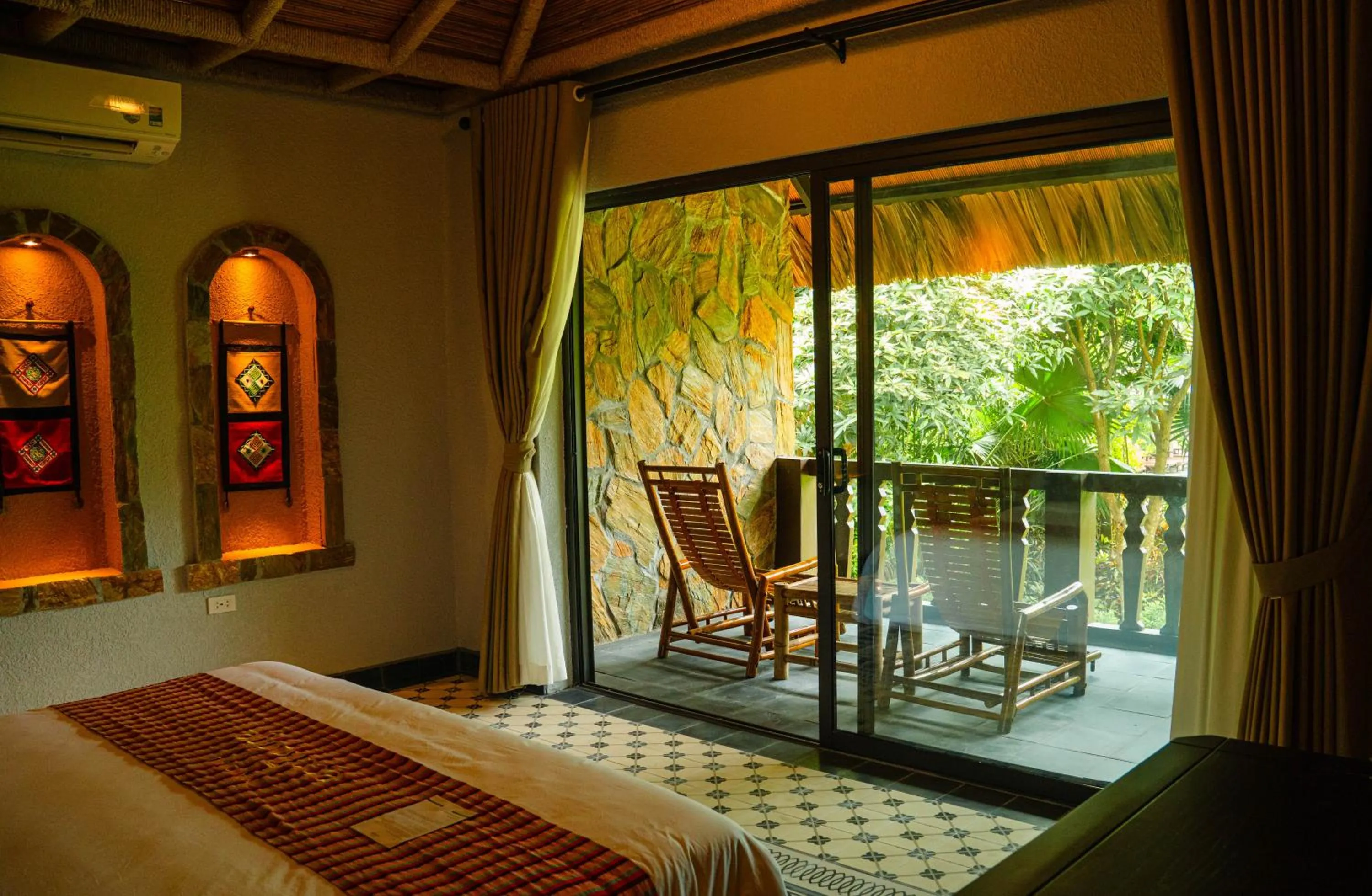 Bed in Mai Chau Ecolodge
