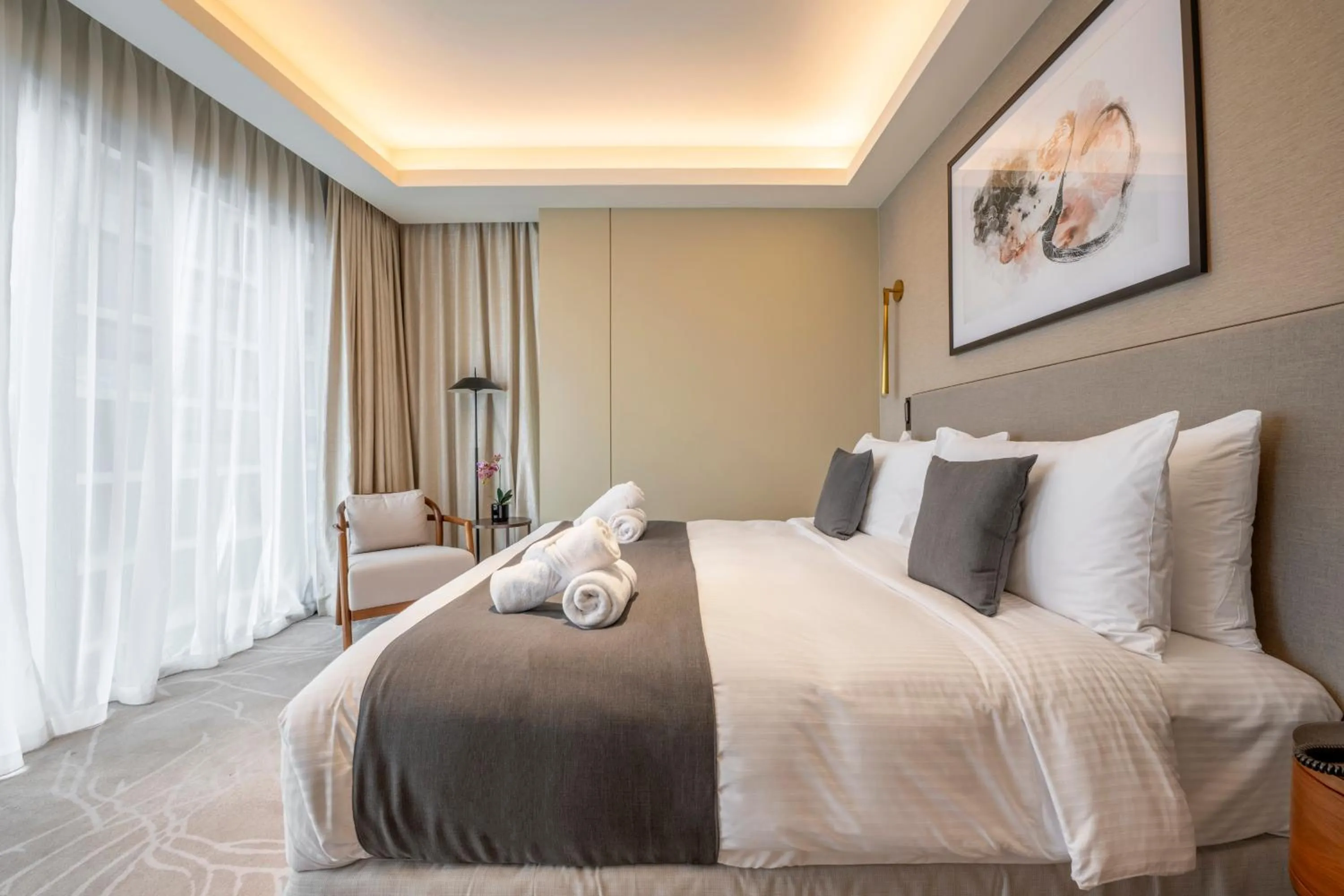 Bed in Address Dubai Opera Residences