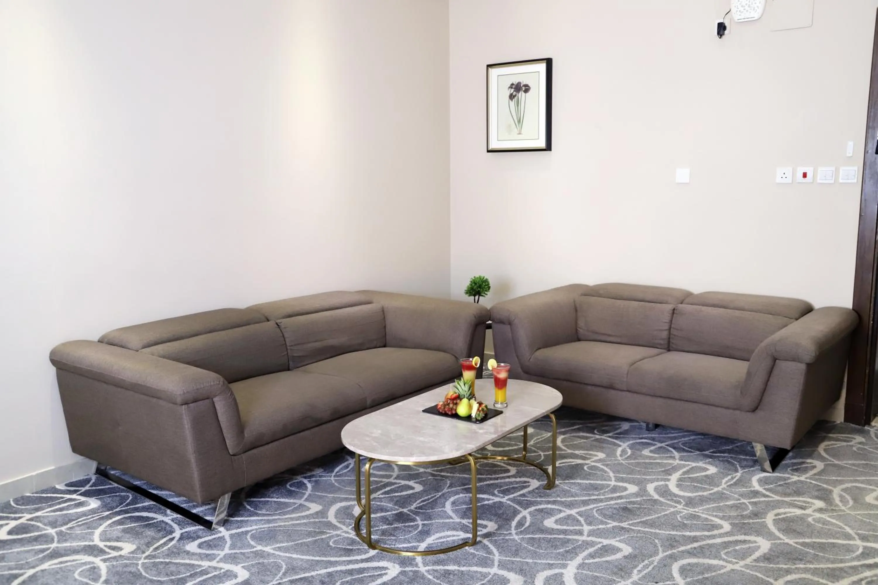 Living room in Sunrise Suites